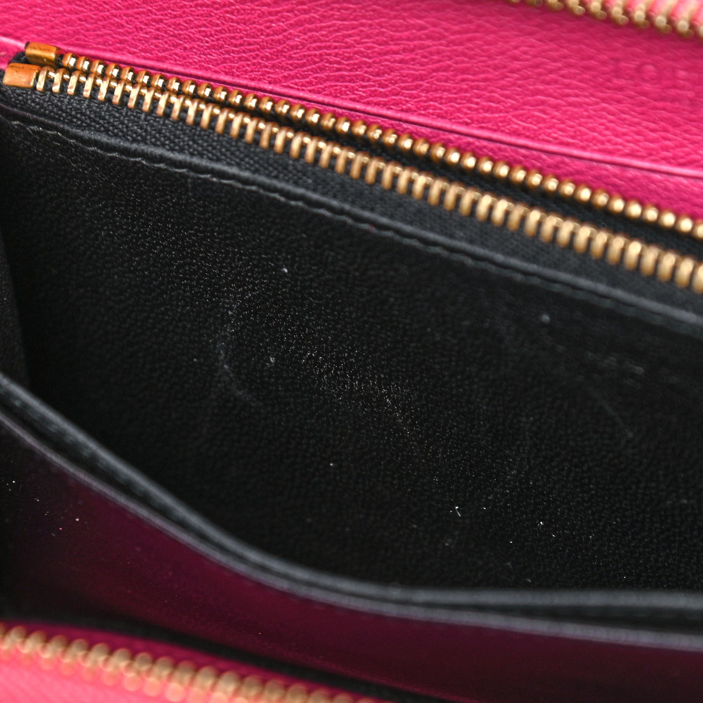 Calfskin Zip Around Wallet Pink