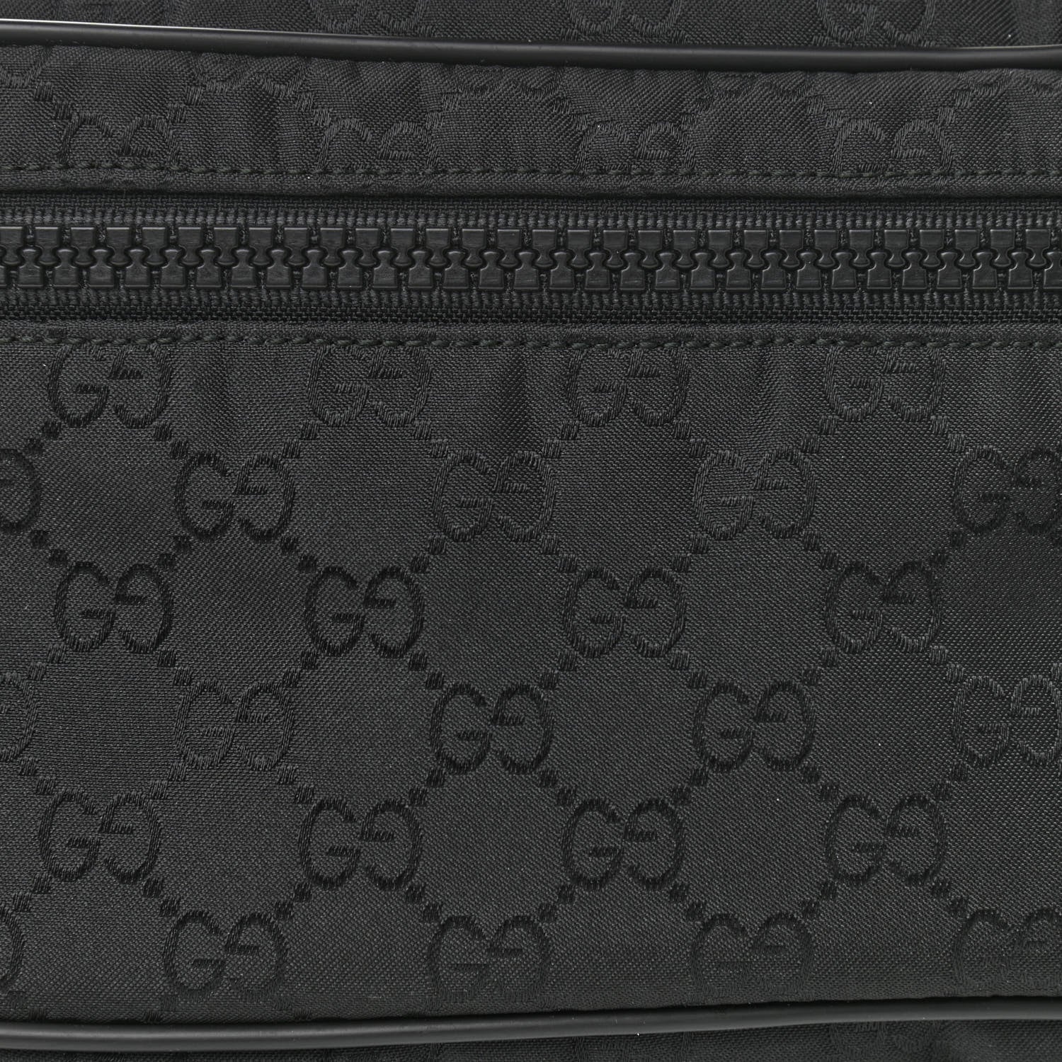 Gucci Nylon Monogram Fanny Pack Belt Bag Black 9 of 13