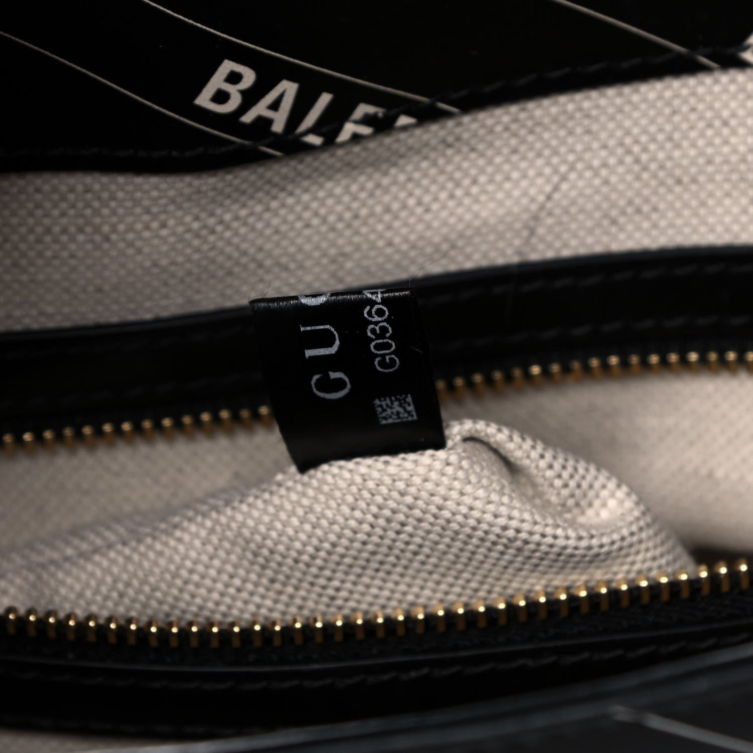Gucci X BALENCIAGA Calfskin Logo Print Medium Jackie 1961 Hobo Black 8 of 12