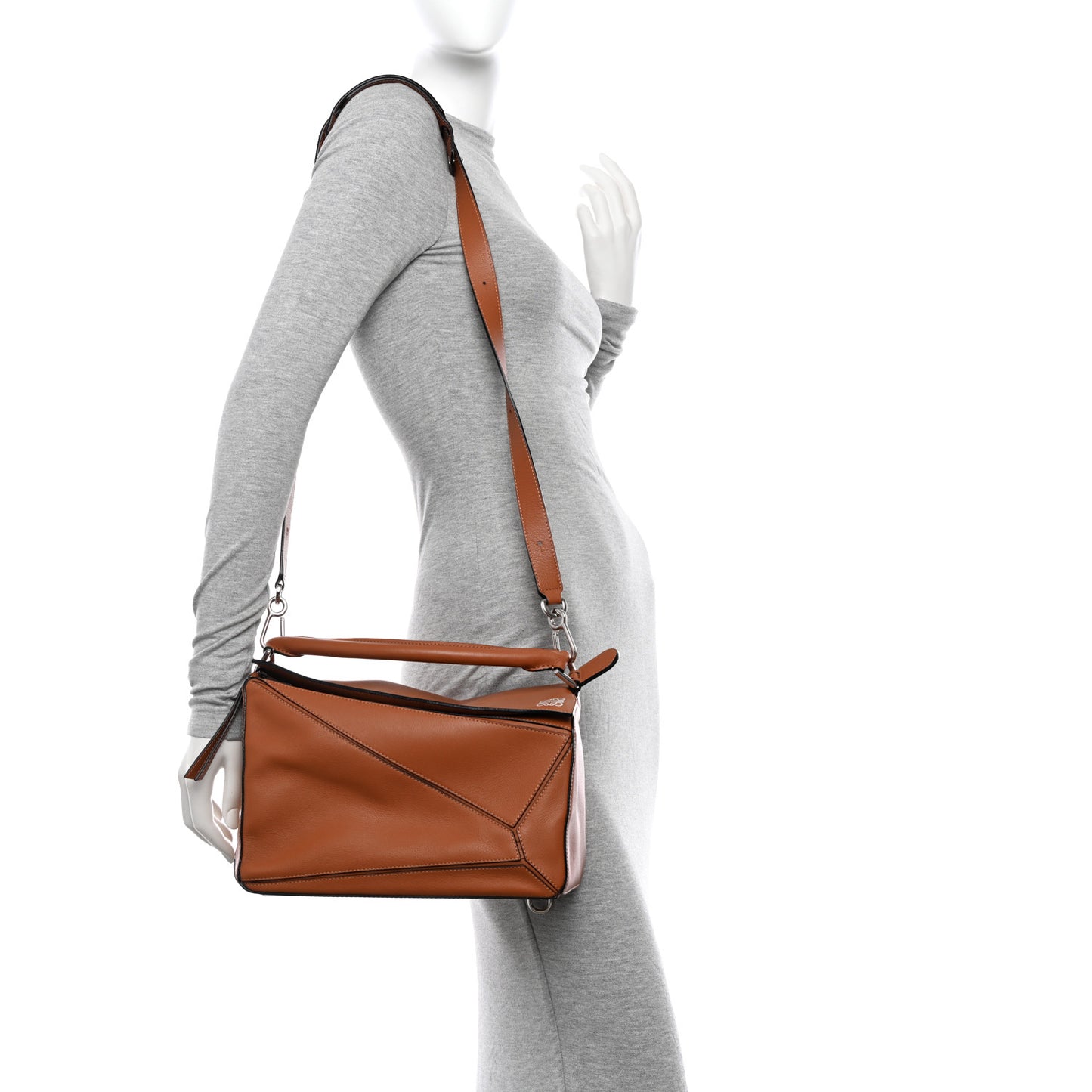 Calfskin Medium Puzzle Bag Tan