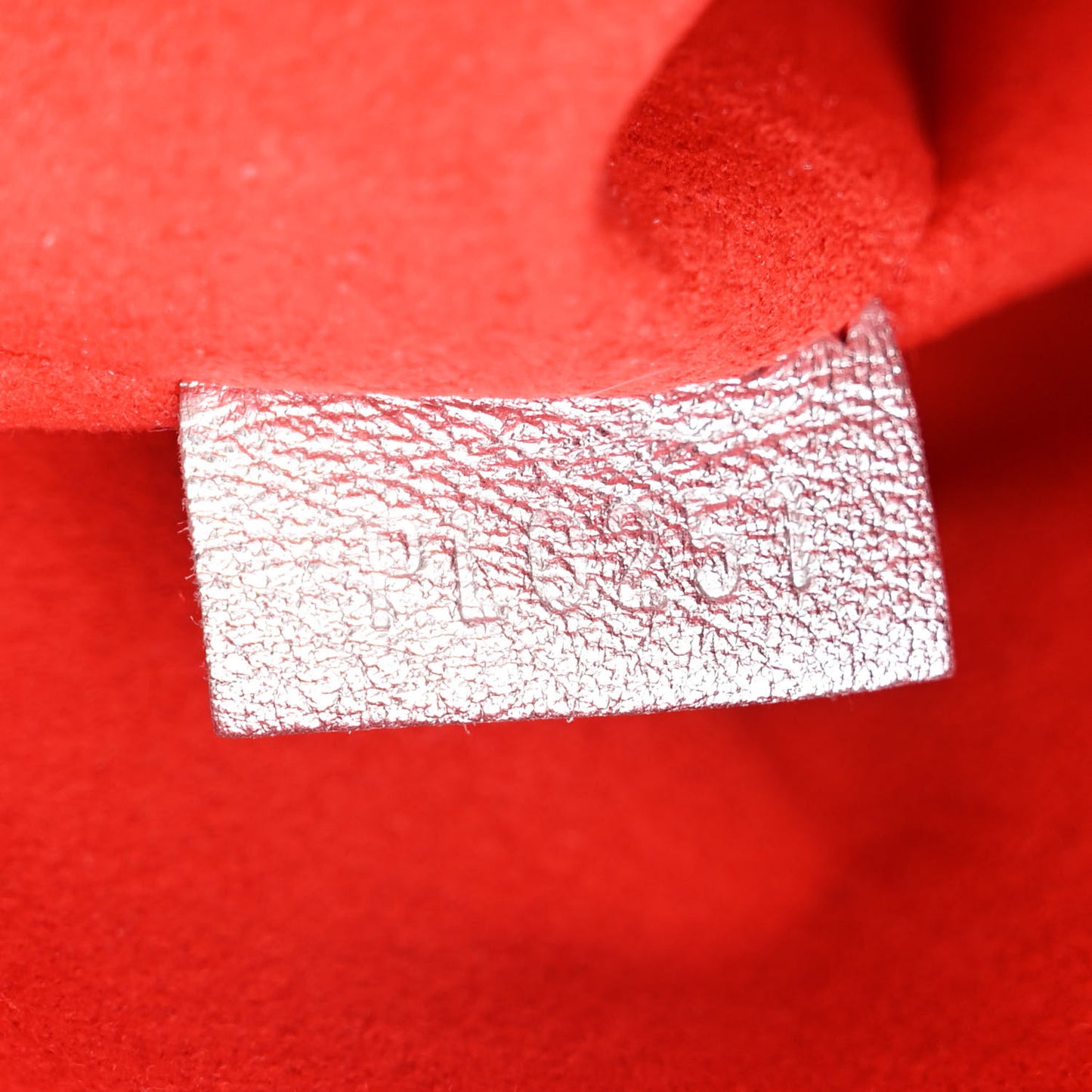 Metallic Lambskin Embossed Monogram Coussin PM Silver