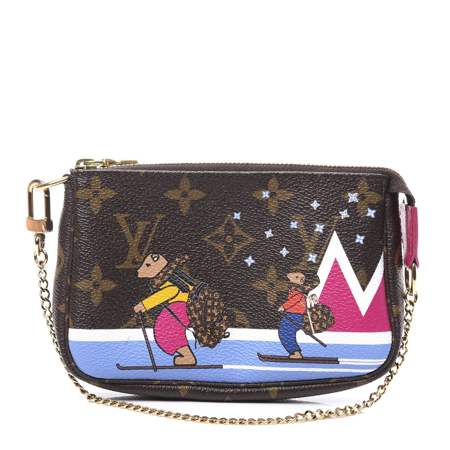 Monogram 2018 Christmas Animation Mini Bears Pochette Accessories