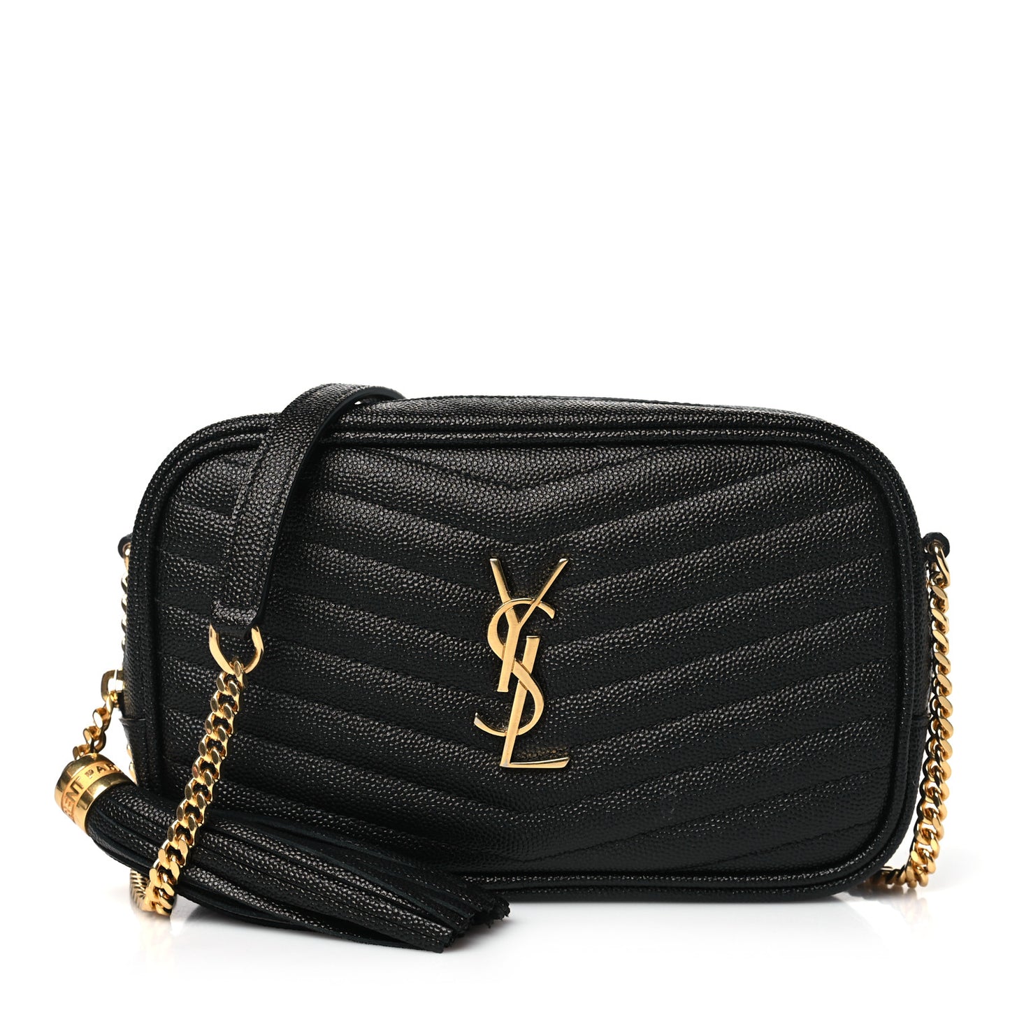 Grain De Poudre Matelasse Monogram Mini Lou Camera Bag Black