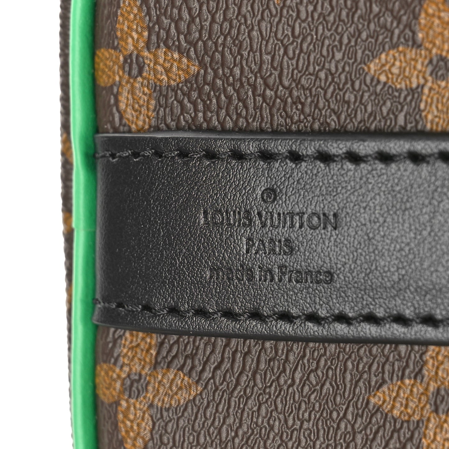Monogram Macassar Keepall Bandouliere 25 Minty Green