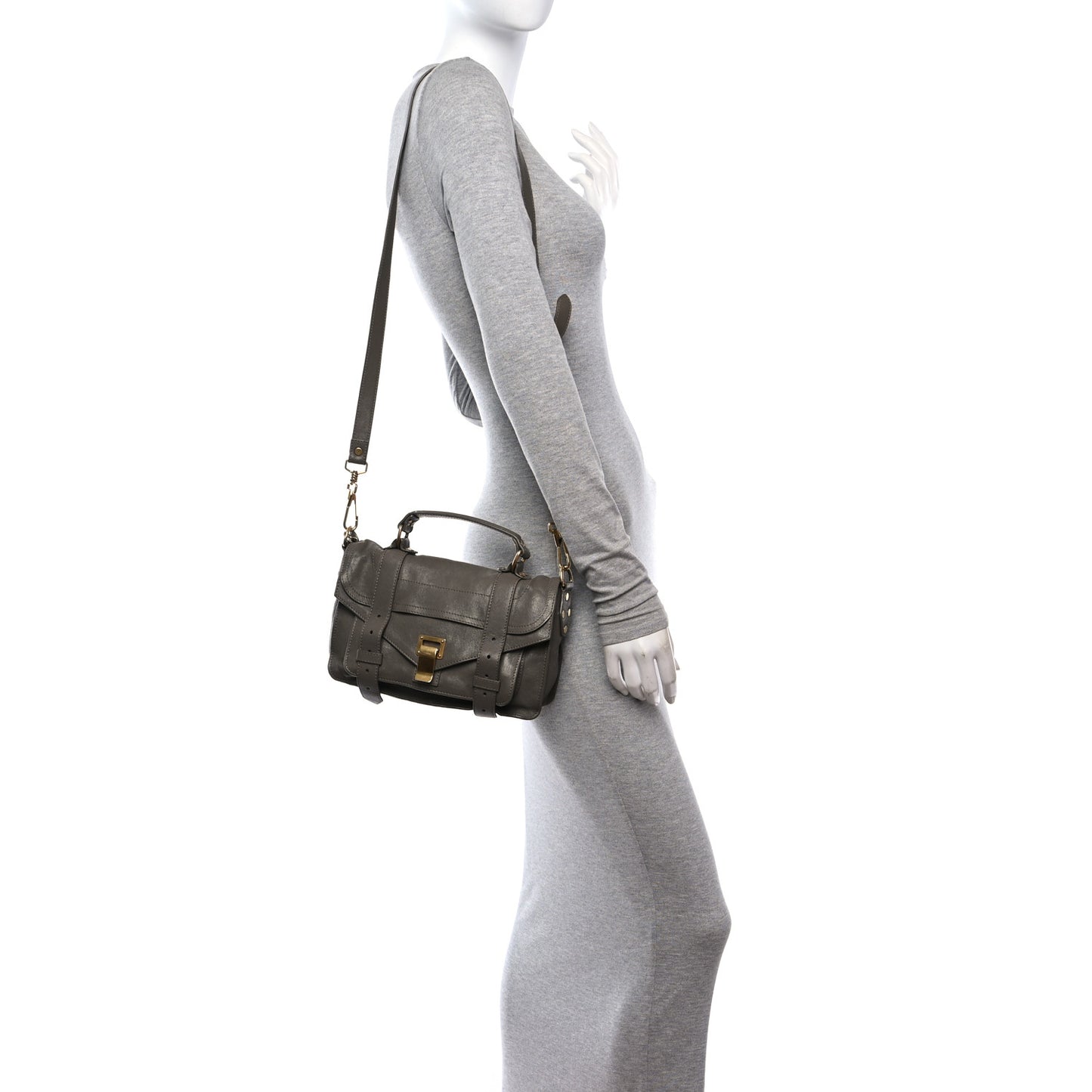 Lambskin Tiny PS1 Satchel Smoke
