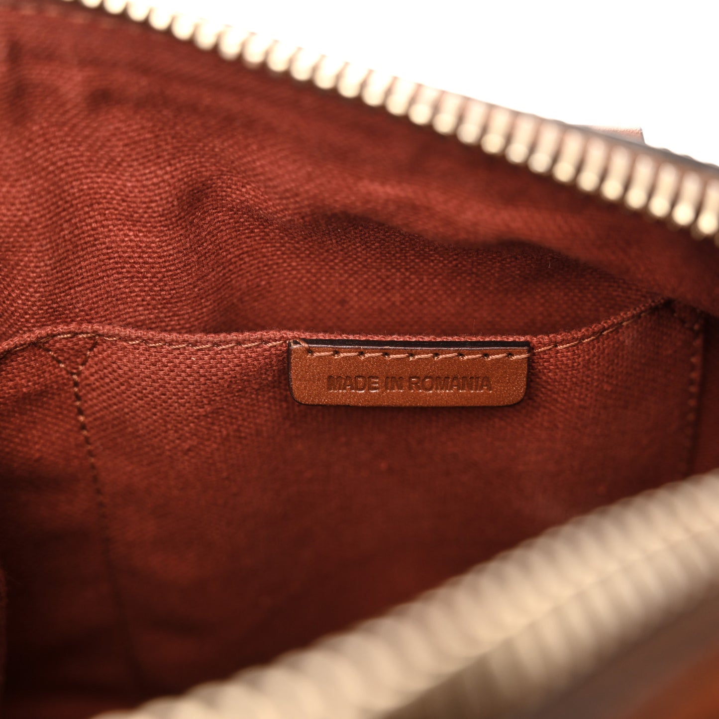 Grainy Calfskin Medium Alchester Bowling Bag Brown
