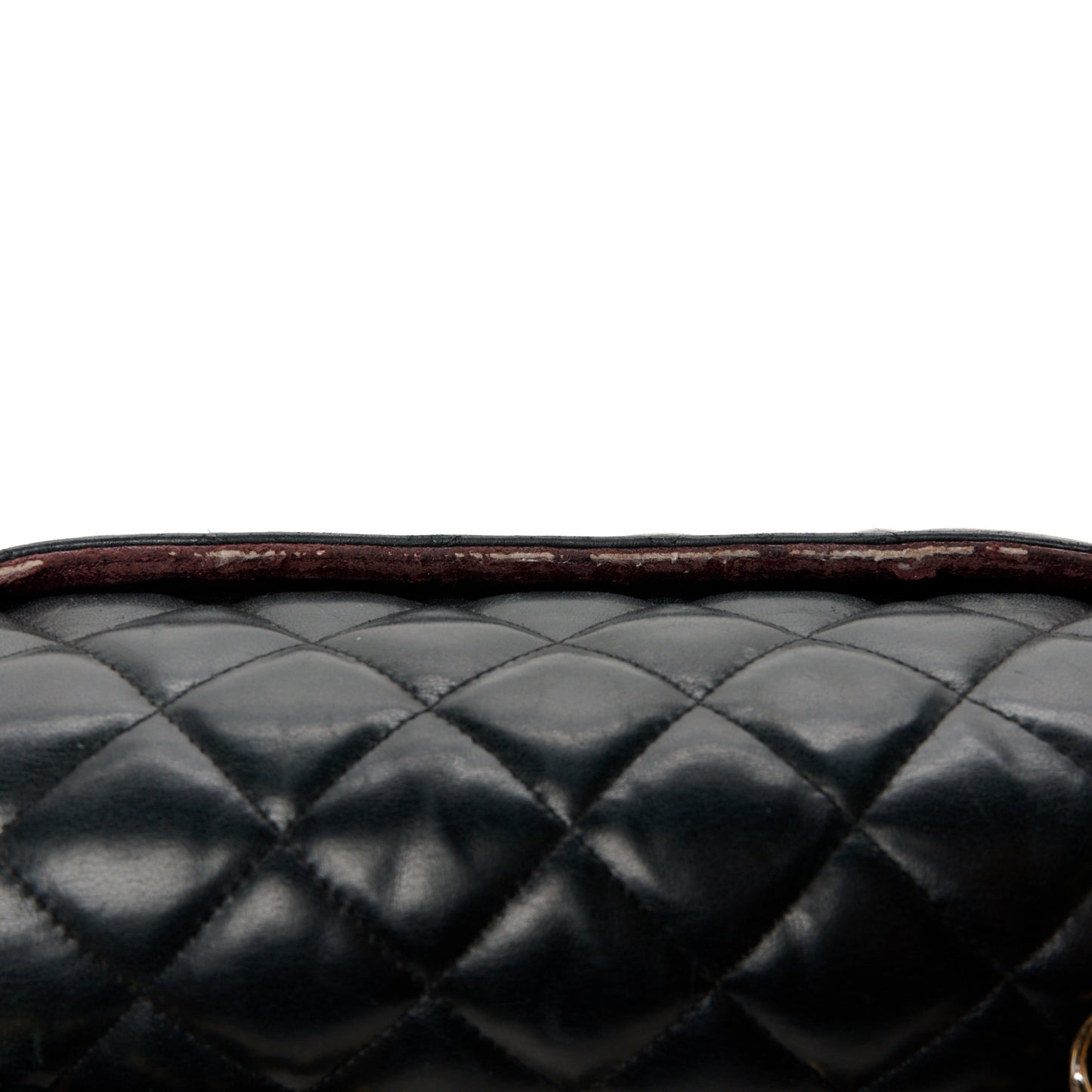 Lambskin Quilted Jumbo Double Flap Black