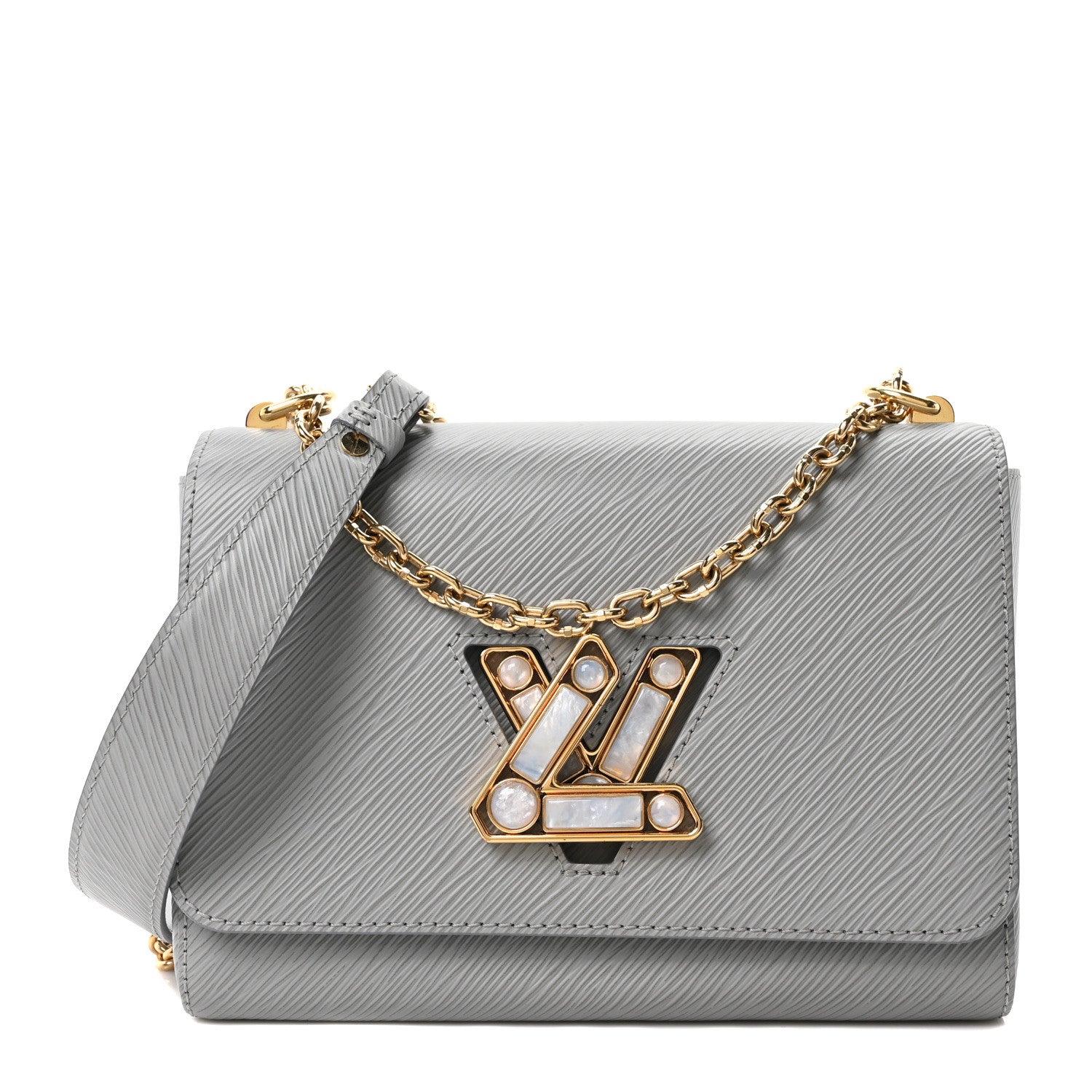 Louis Vuitton Epi Moonstone Twist Shoulder Bag MM Grey 1794258