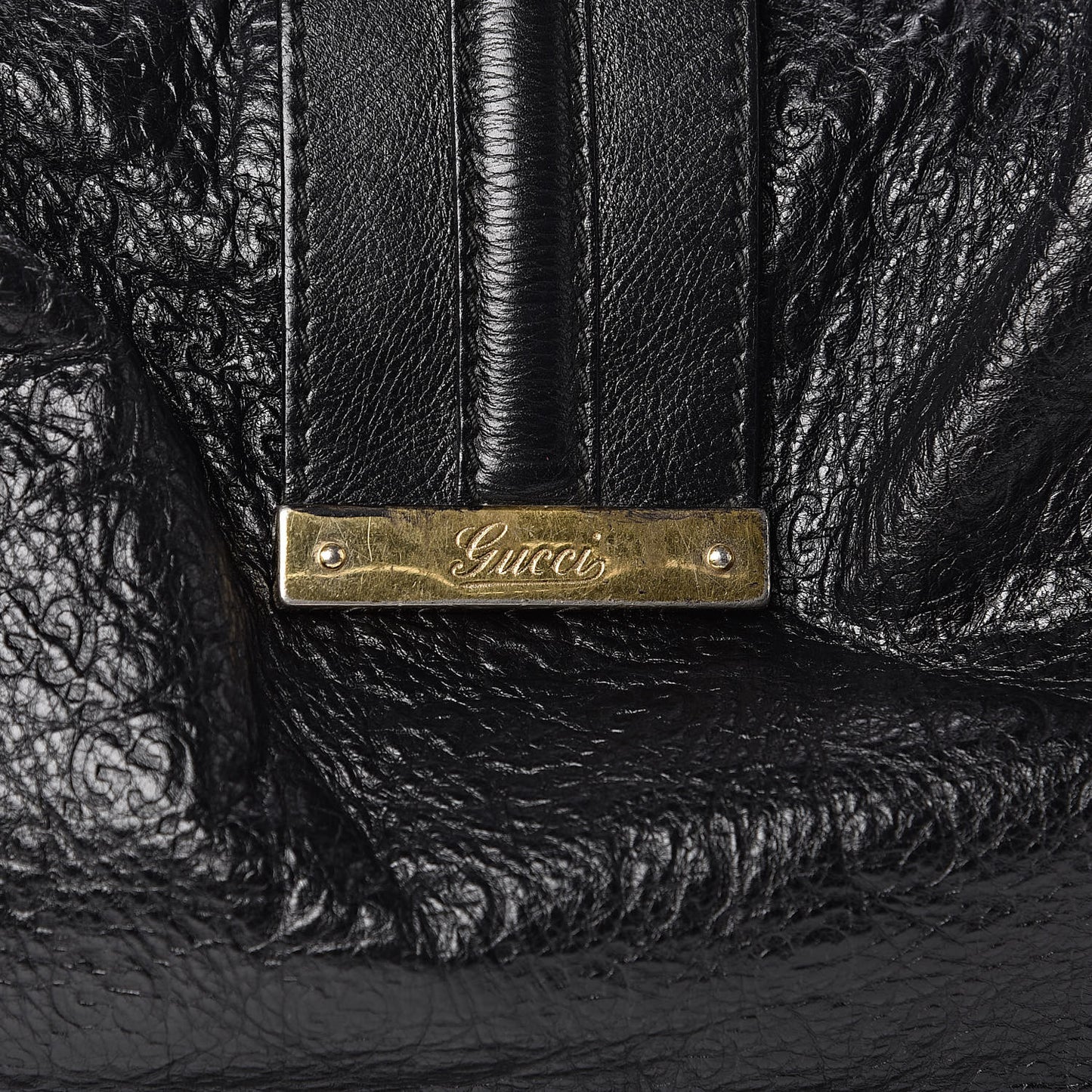 Guccissima Large New Ladies Web Hobo Black