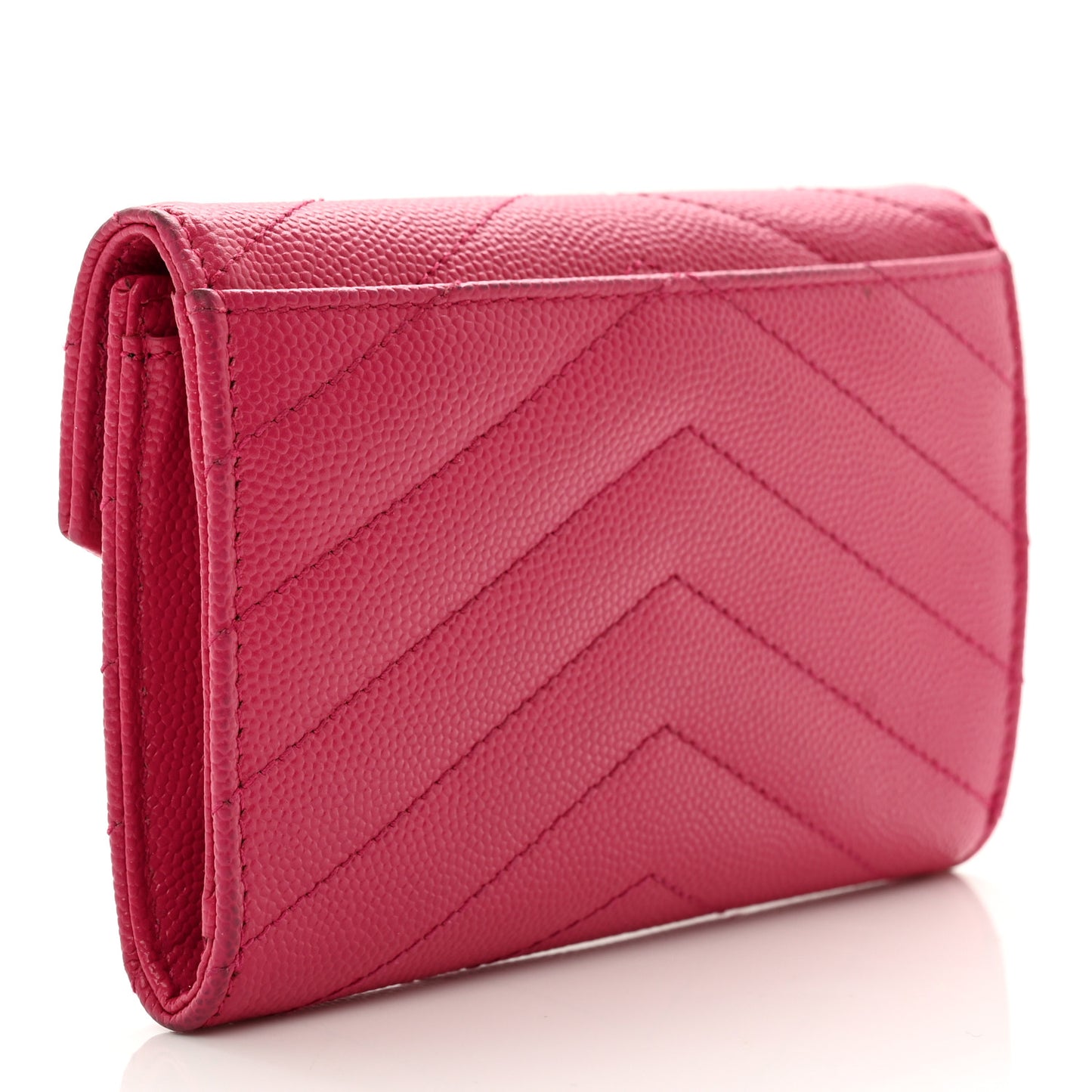 Grain De Poudre Matelasse Chevron Small Monogram Envelope Wallet Bubblegum