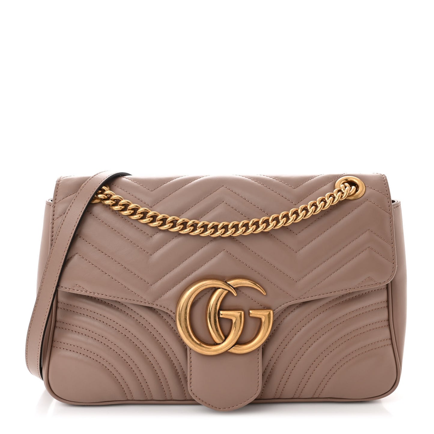 Calfskin Matelasse Medium GG Marmont Shoulder Bag Porcelain Rose