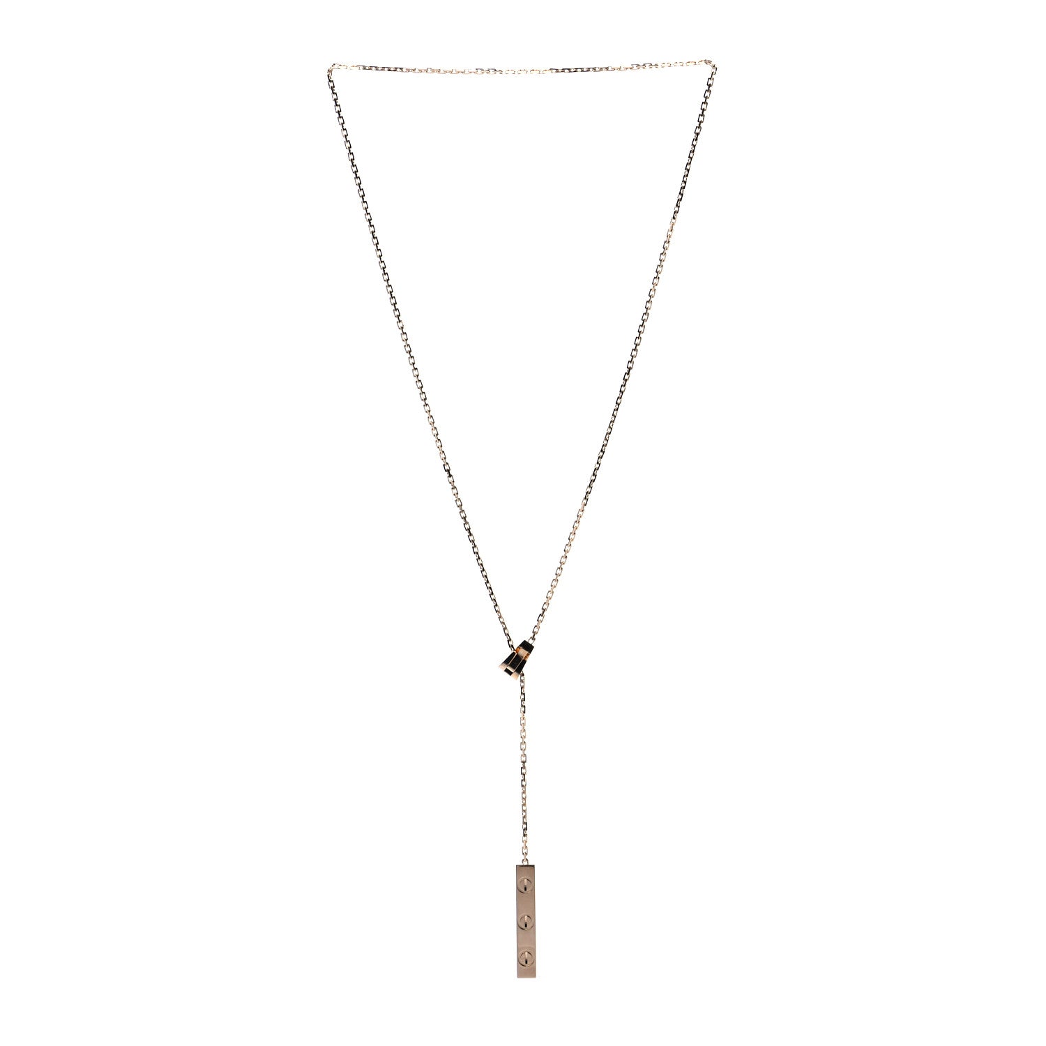 Cartier 18K Yellow Gold LOVE Lariat Necklace 3 of 6