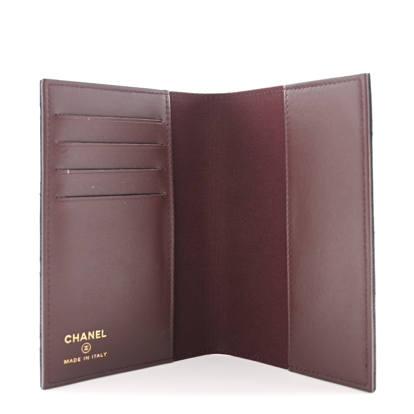 Caviar Quilted Passport Holder Black