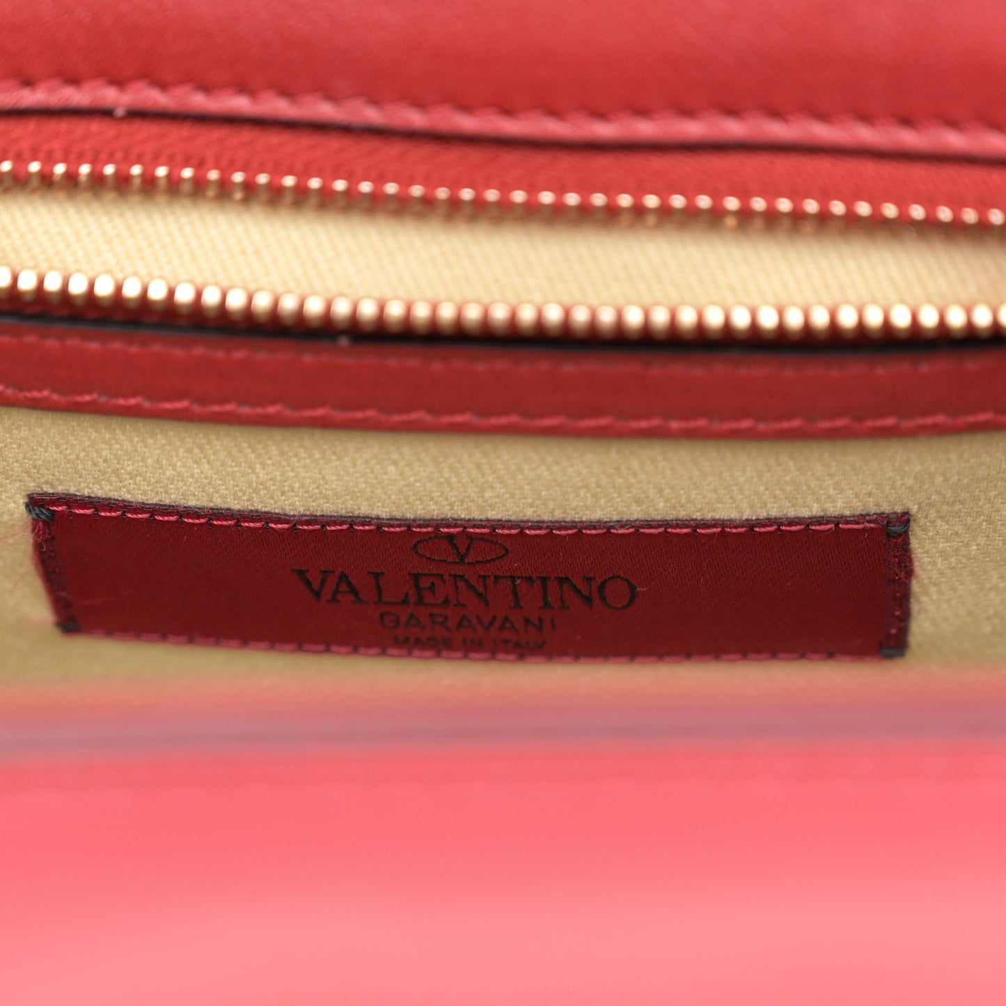 Patent Small Glam Lock Rockstud Flap Rosso Valentino