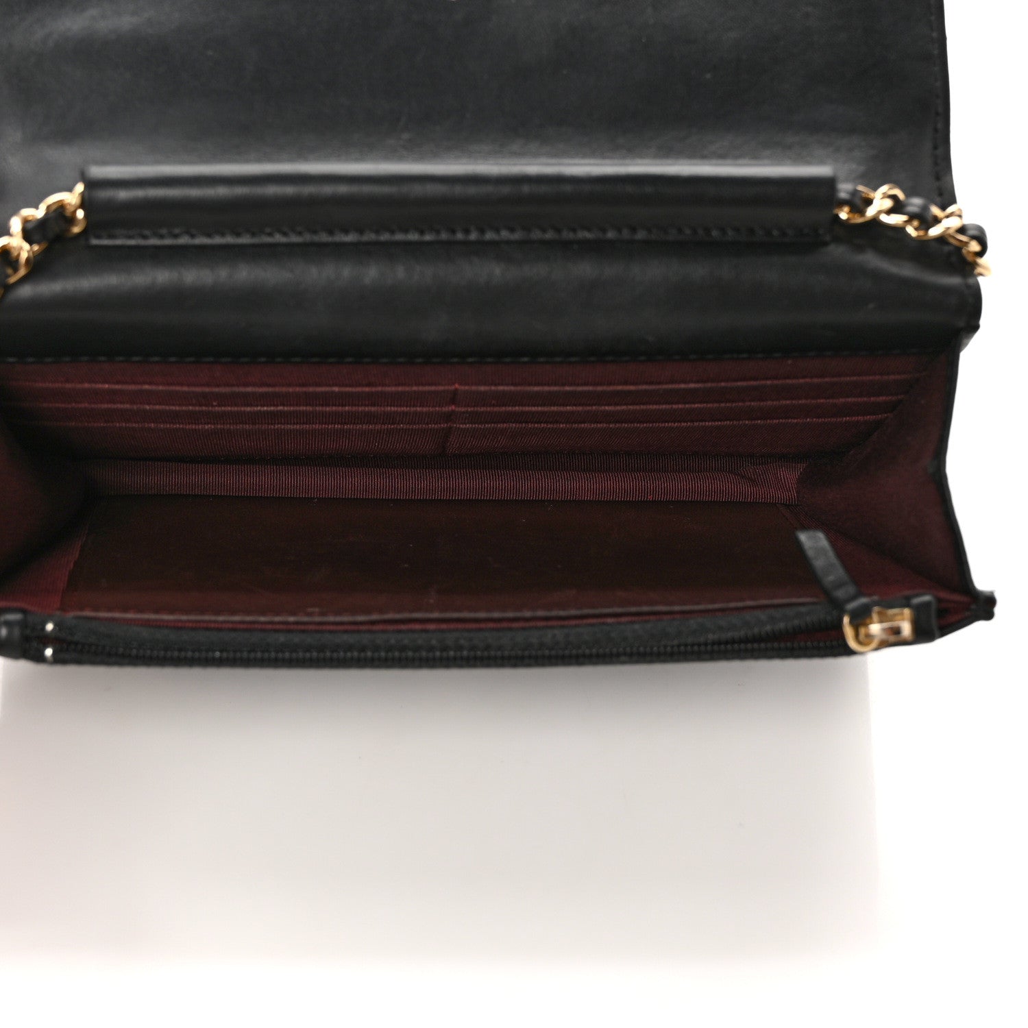 Chanel Lambskin Quilted Wallet On Chain WOC Black 5 of 12