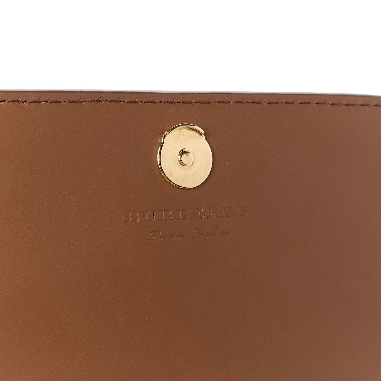 Burberry Derby Calfskin House Check Mini Hampshire Crossbody Tan 6 of 11