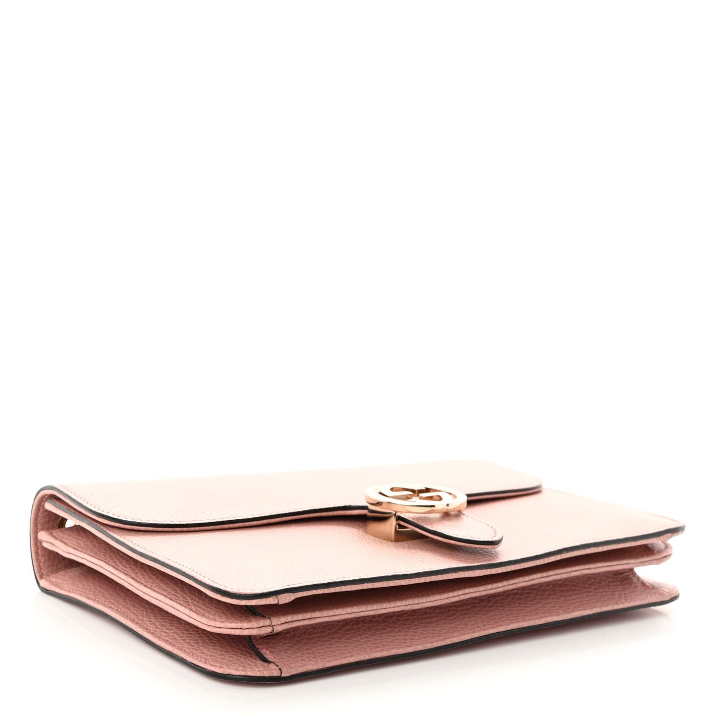Dollar Calfskin Interlocking G Shoulder Bag Soft Pink