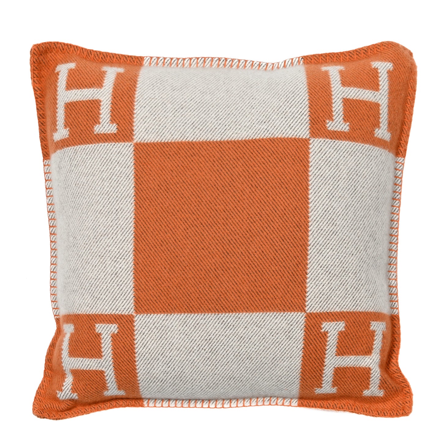 Wool Cashmere Avalon Pillow PM Ecru Potiron