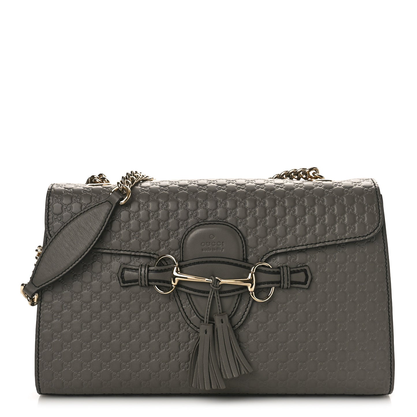 Soft Microguccissima Medium Emily Chain Shoulder Bag Loess