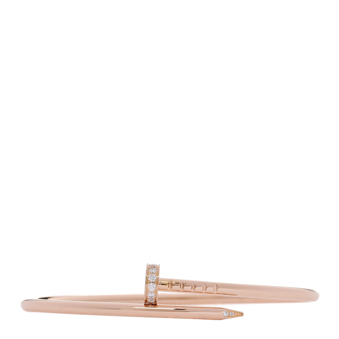 18K Pink Gold Diamond Small Juste Un Clou Bracelet 15