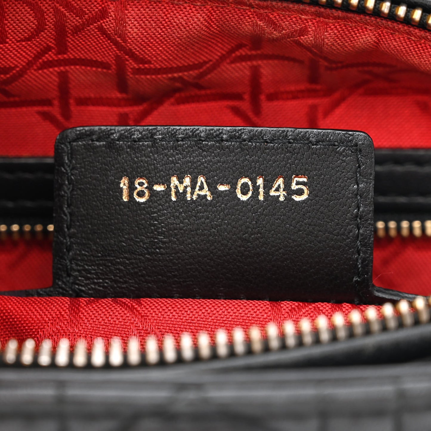 Lambskin Cannage Medium Lady Dior Black