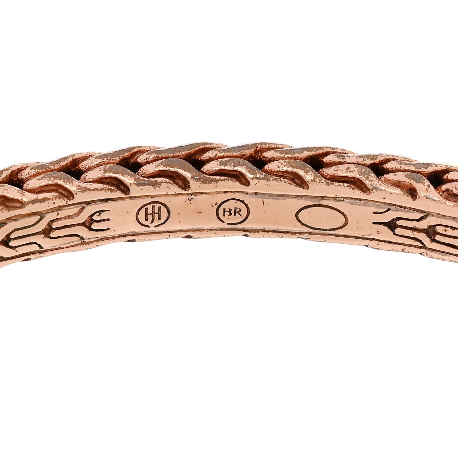 John Hardy Bronze 6mm Slim Classic Chain Hinged Cuff Bracelet 3 of 3