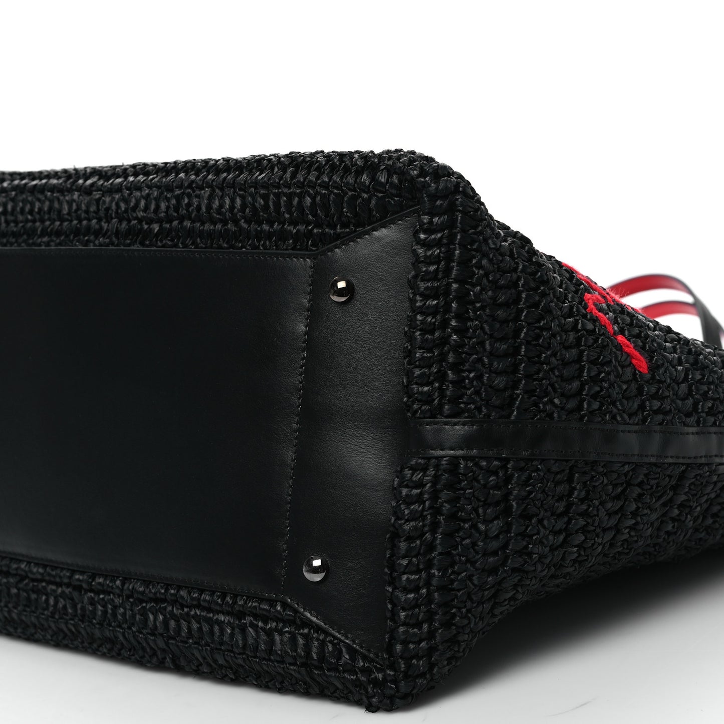 Raffia Medium Frangibus Starlight Tote Black