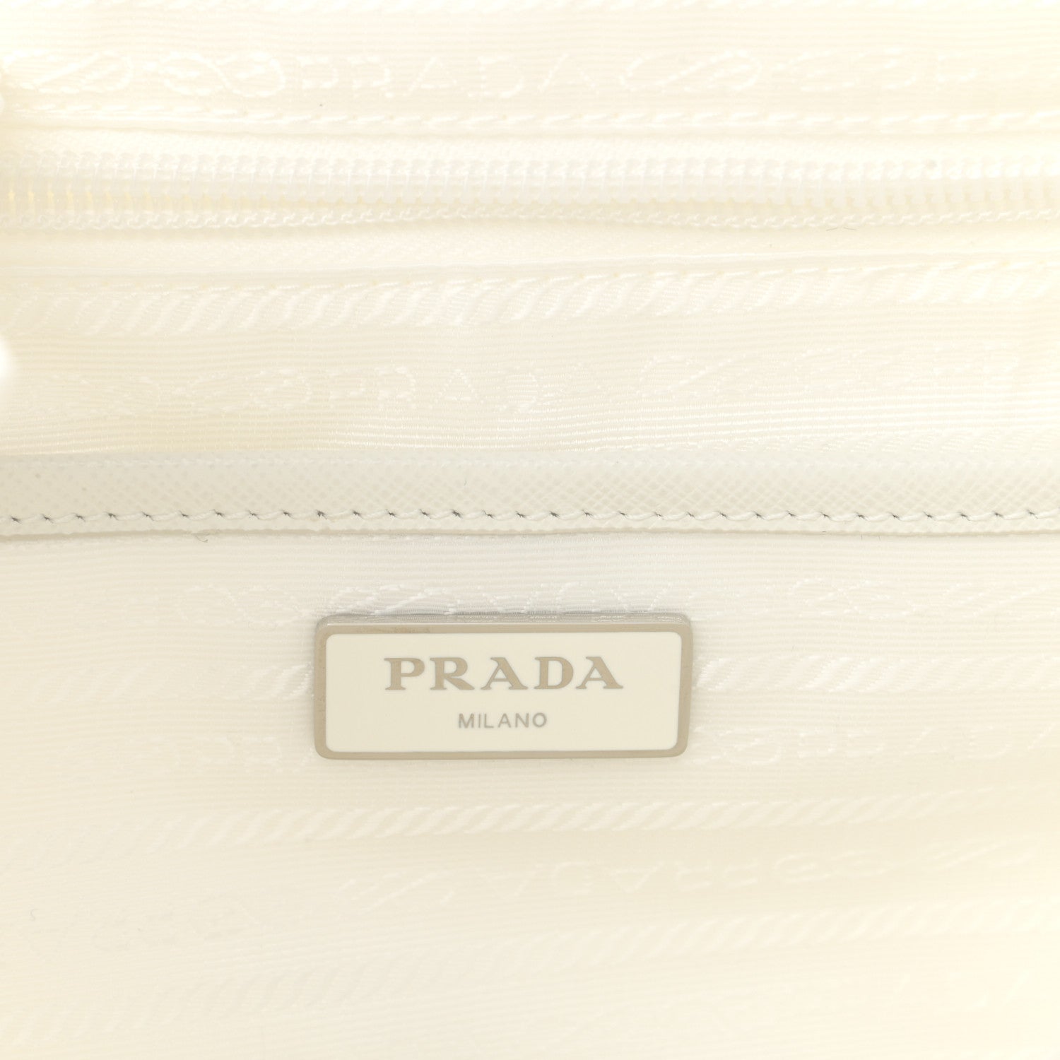 Prada Nylon Vela Saffiano Medium Backpack White 6 of 11