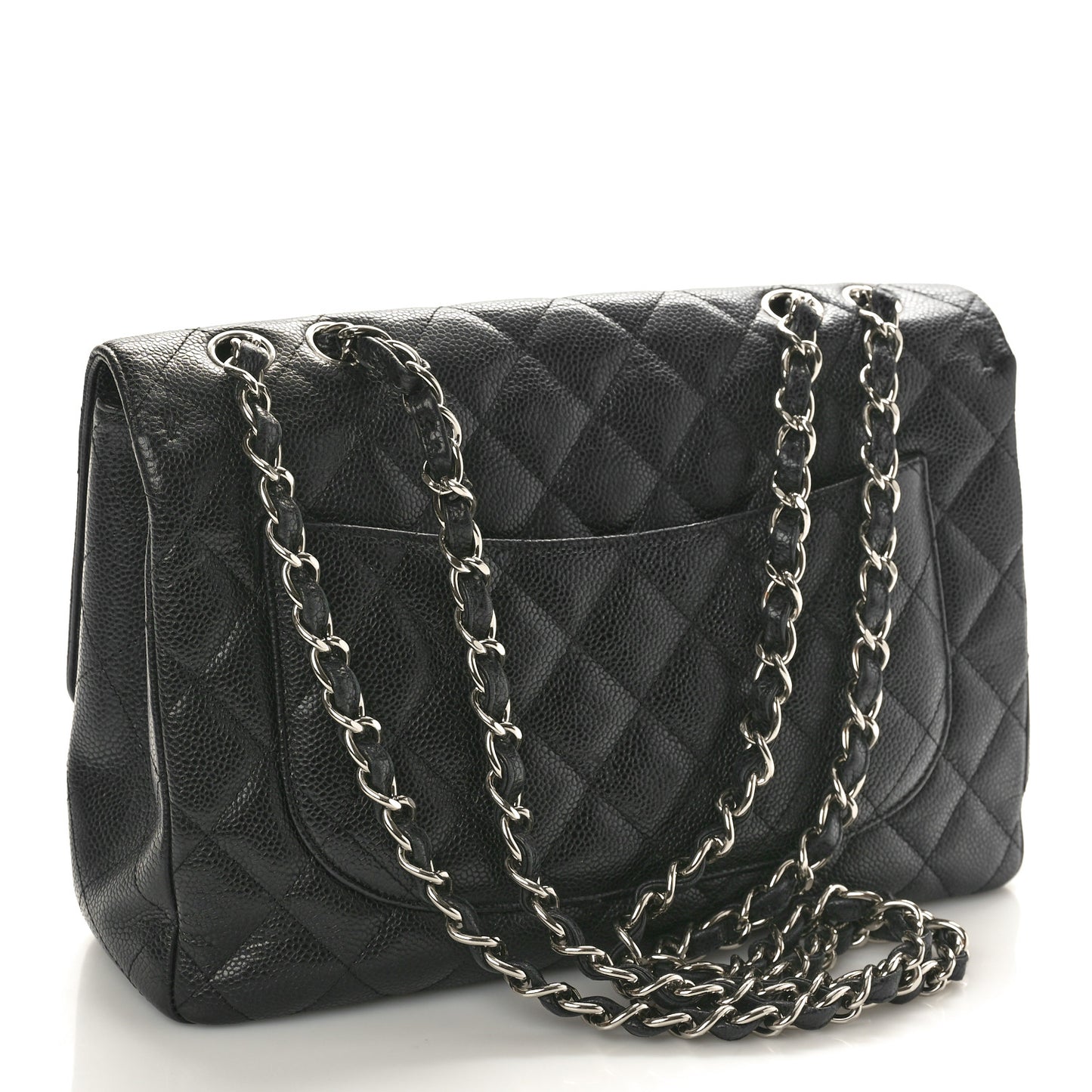 Caviar Quilted Jumbo Single Flap Black