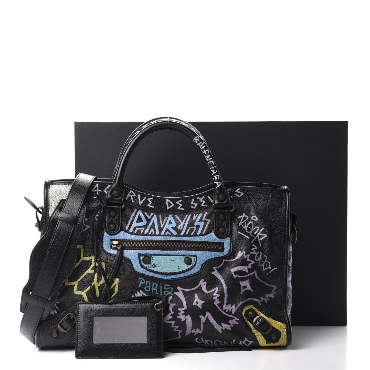 Agneau Graffiti All Over Classic Hardware City Black Multicolor