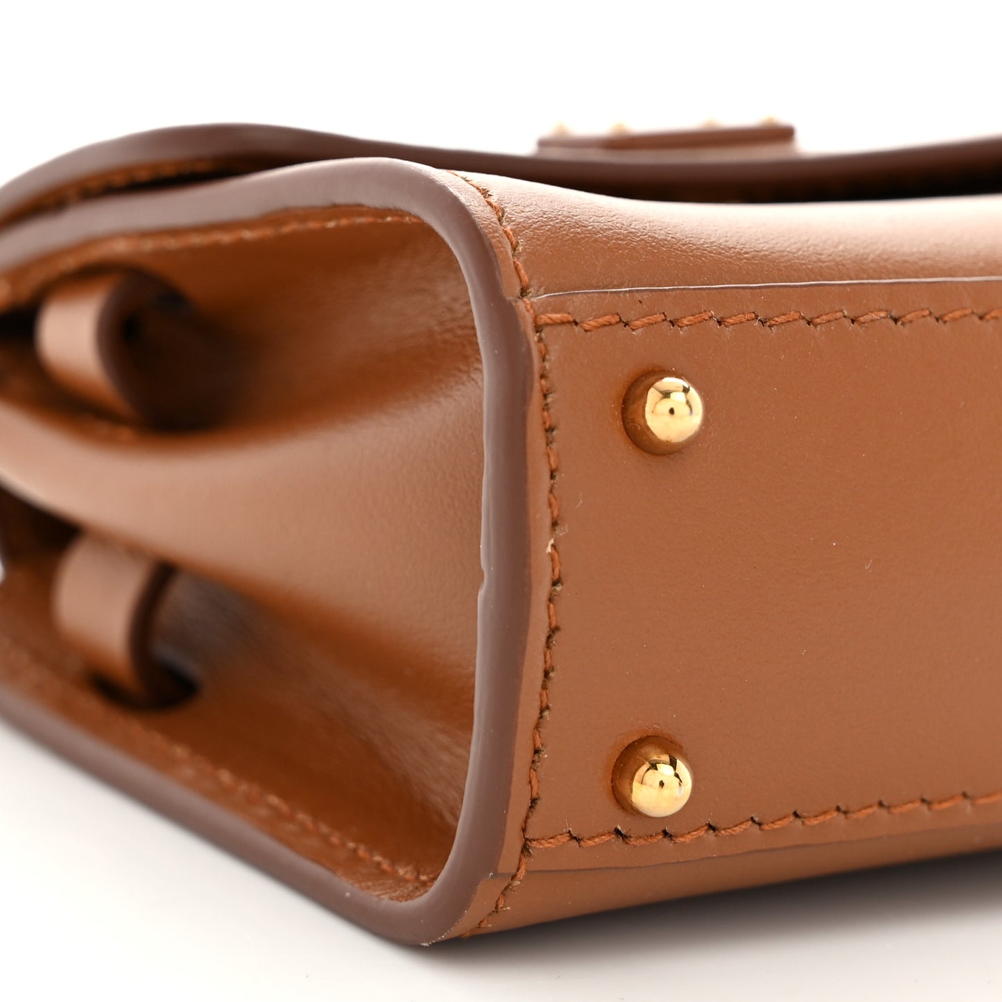 Calfskin Micro 58 Miss Sicily Satchel Brown