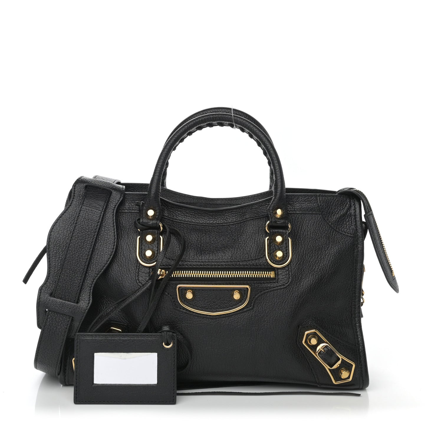 Chevre Gold Metallic Edge Hardware S City Black