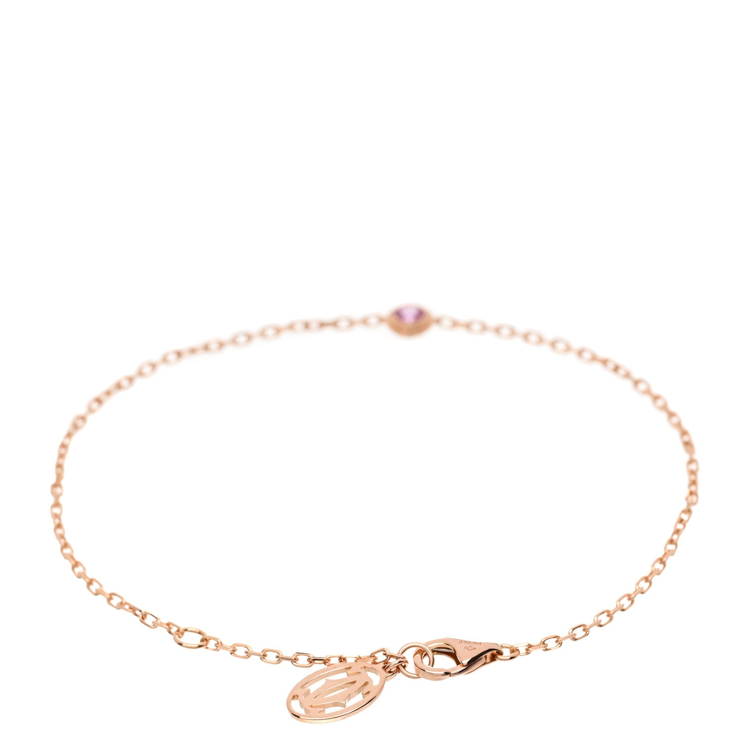 Cartier 18K Pink Gold Pink Sapphire D'Amour Bracelet 2 of 3