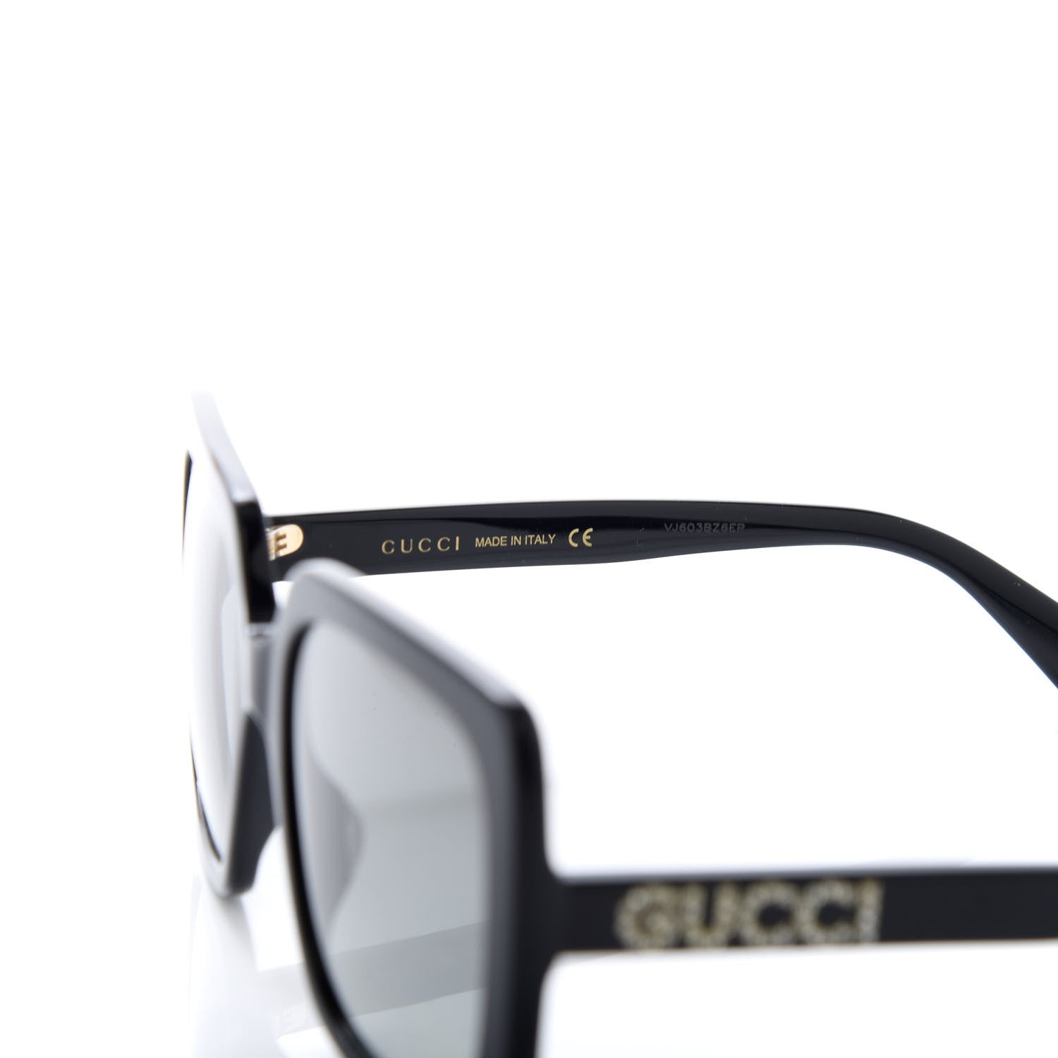 Gucci Crystal Square Frame GG Sunglasses GG0418S Black 5 of 8