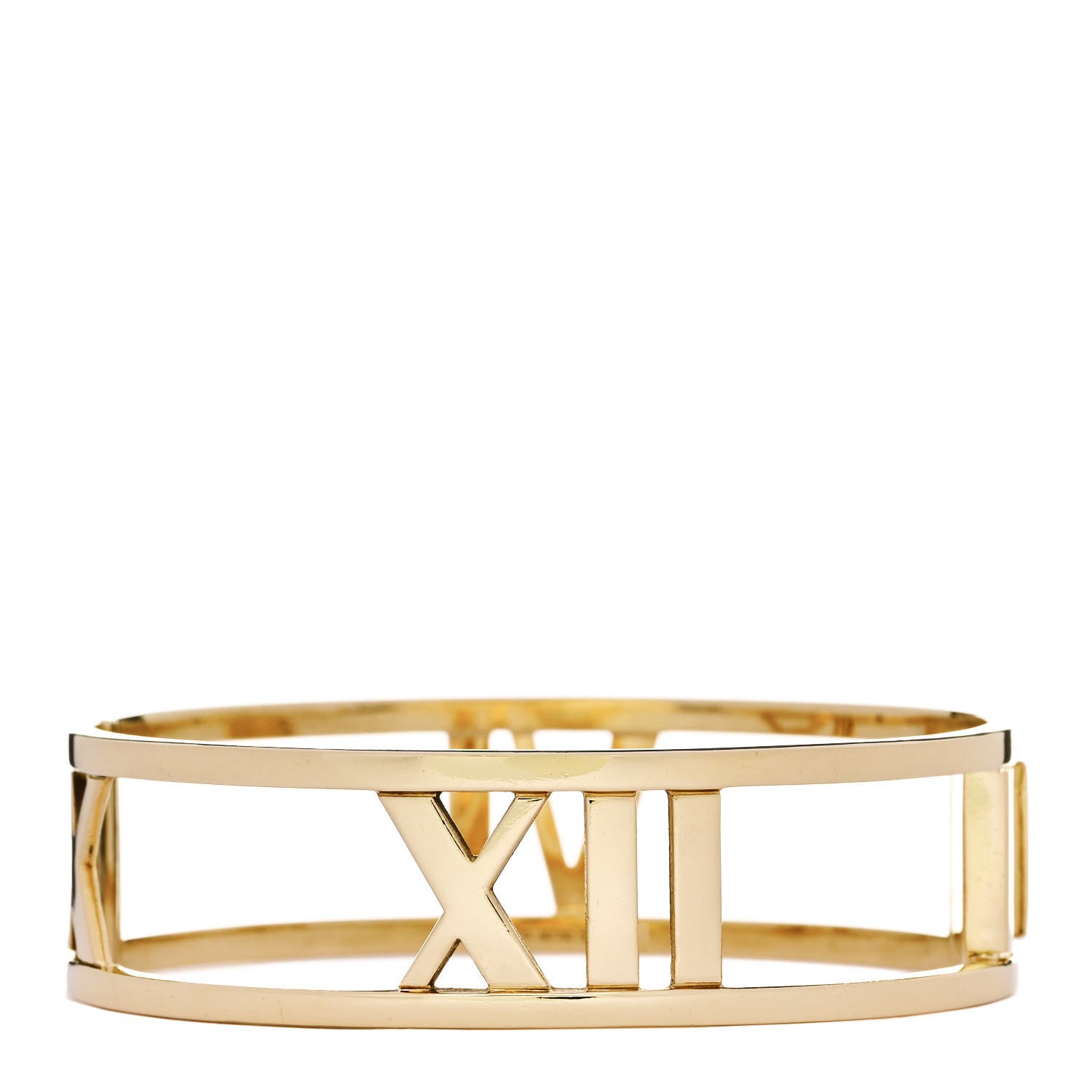 Tiffany 18K Yellow Gold Atlas Wide Open Bangle Bracelet 1 of 4