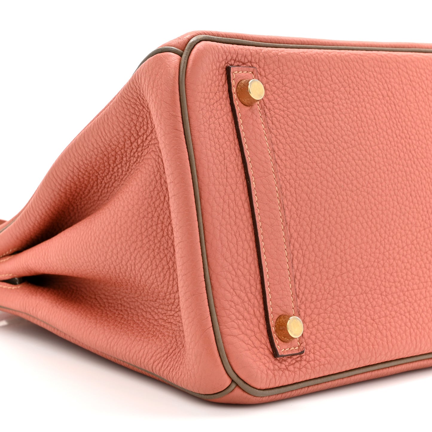 Togo Bi-Color Horseshoe Birkin 30 Rose Tea Etoupe