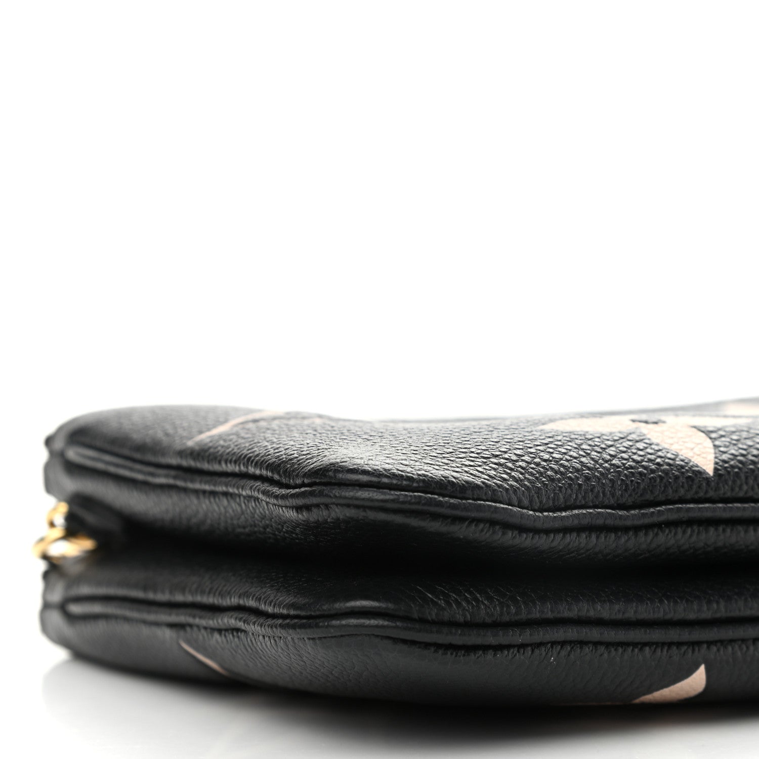 Louis Vuitton Empreinte Monogram Giant Double Zip Pochette Black Cream 8 of 9