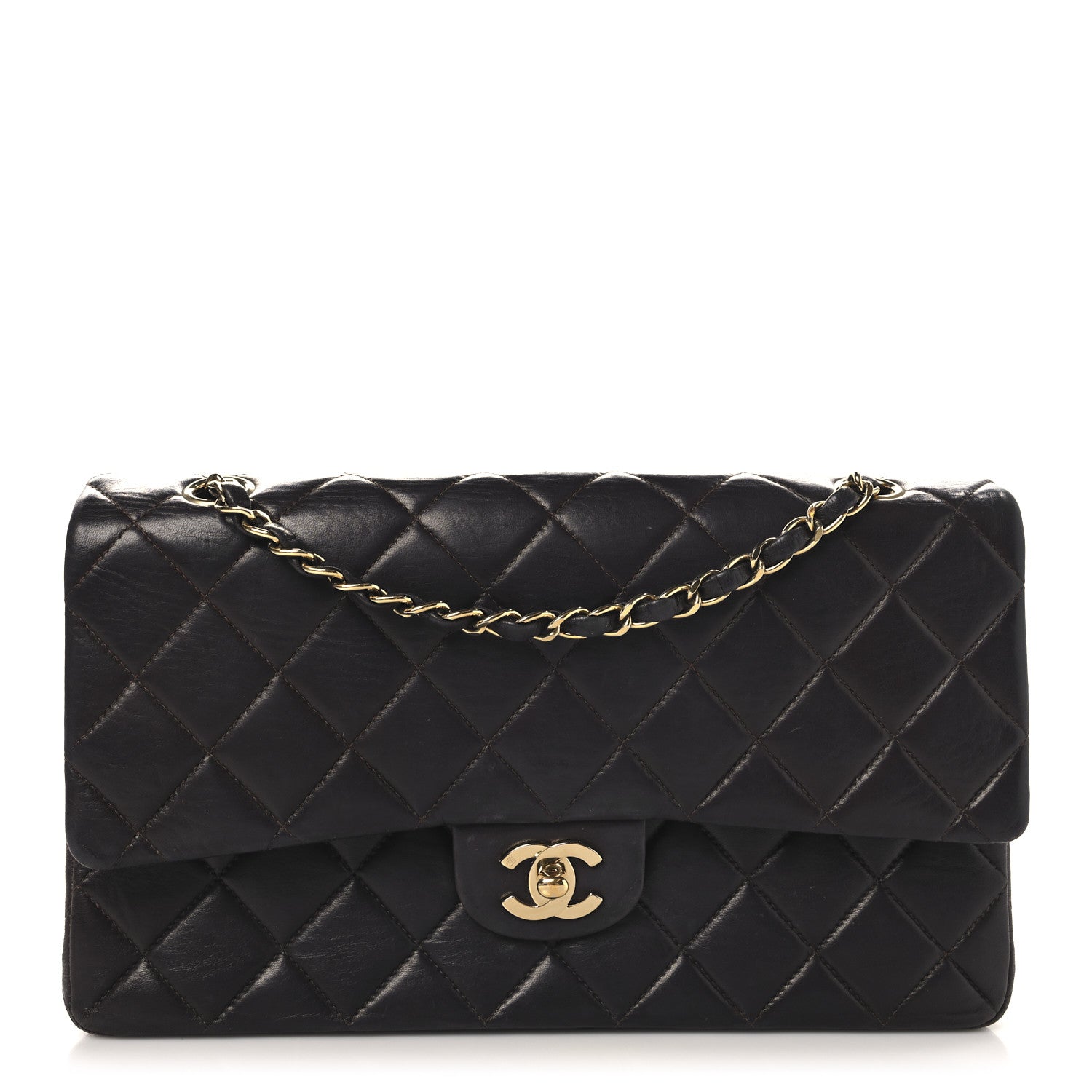 Chanel Lambskin Quilted Medium Double Flap Burgundy 1 of 14