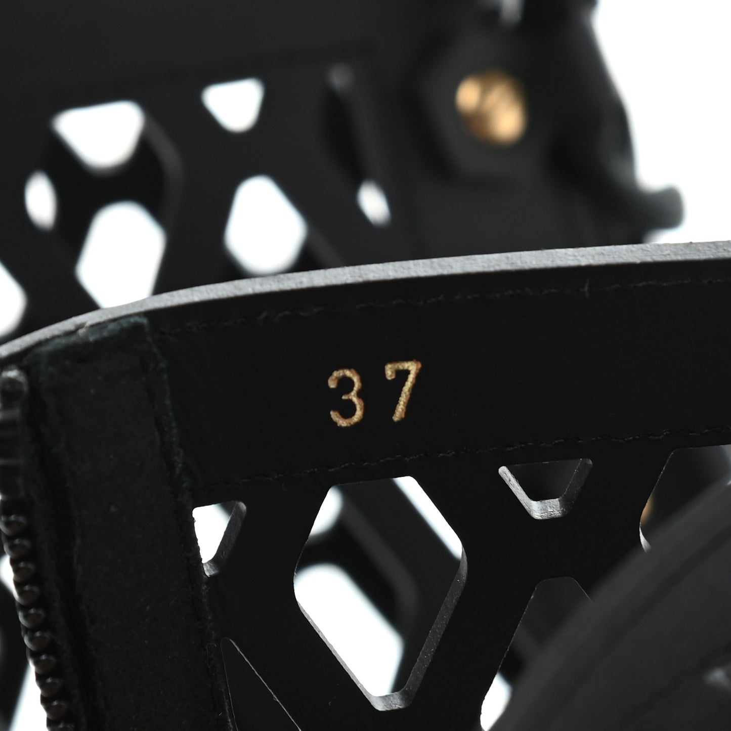 Calfskin D-Trap Sandals 37 Black
