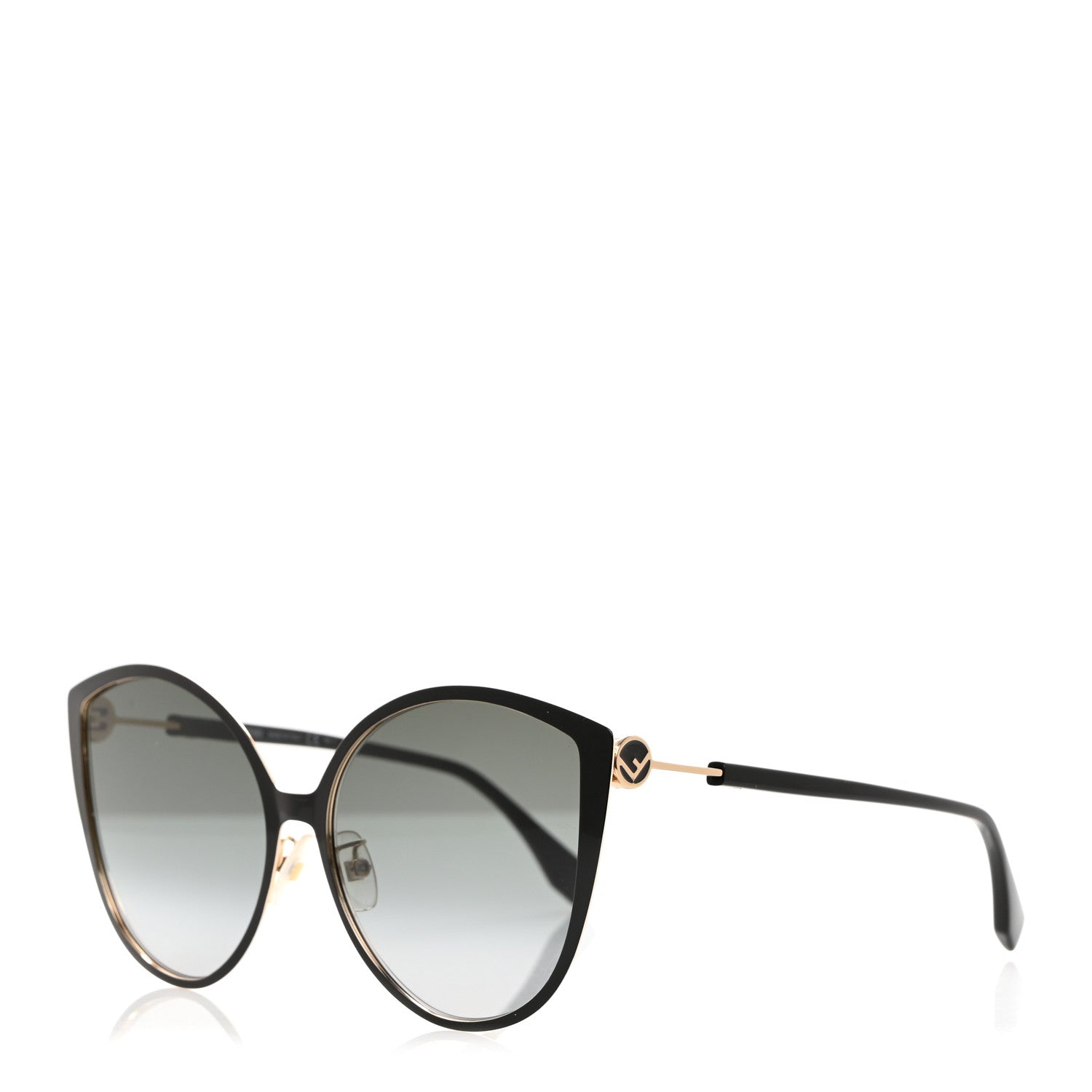 Fendi Cat Eye F is Fendi Sunglasses FF 0395/F/S Black 1 of 7