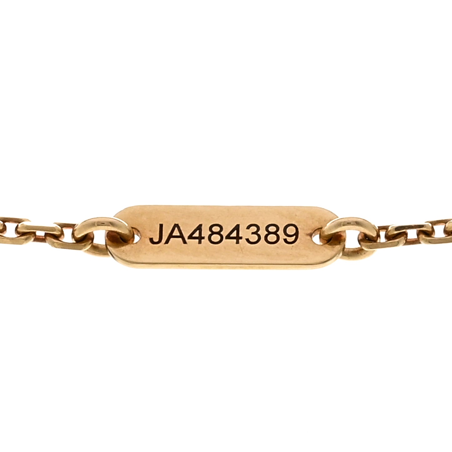 18K Yellow Gold Mother of Pearl Vintage Alhambra Pendant Necklace