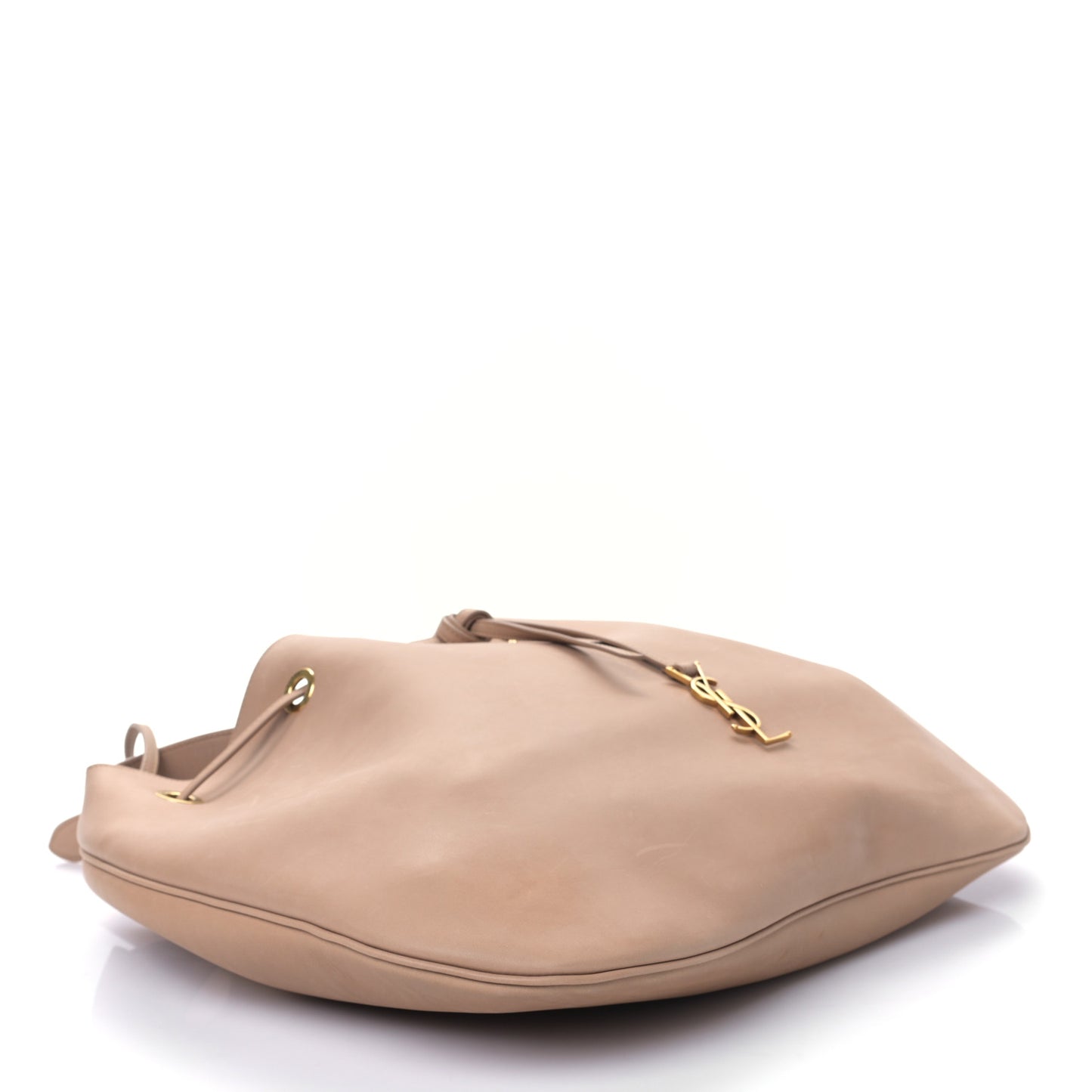 Smooth Calfskin Paris VII Large Flat Hobo Biscuit Beige