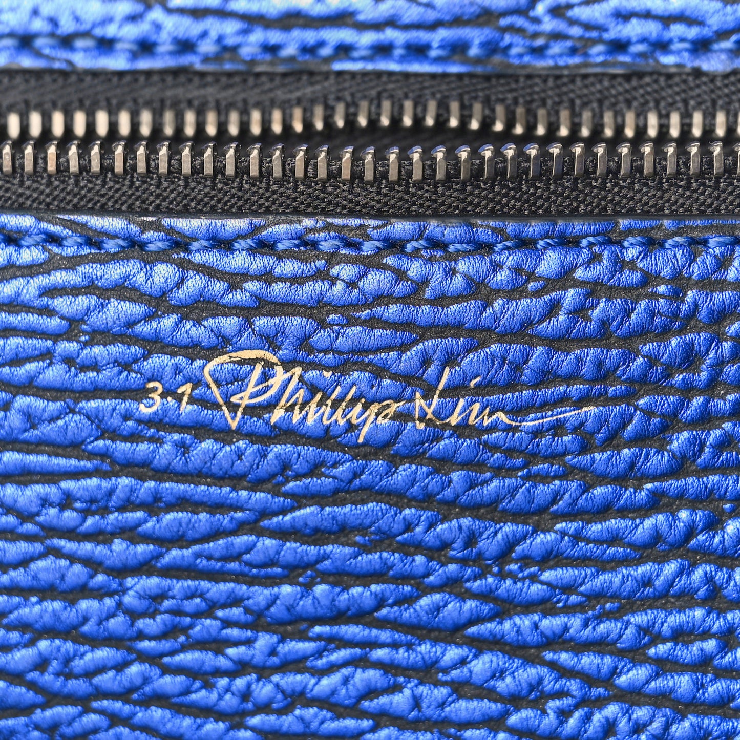 Textured Calfskin Pashli Backpack Electric Blue