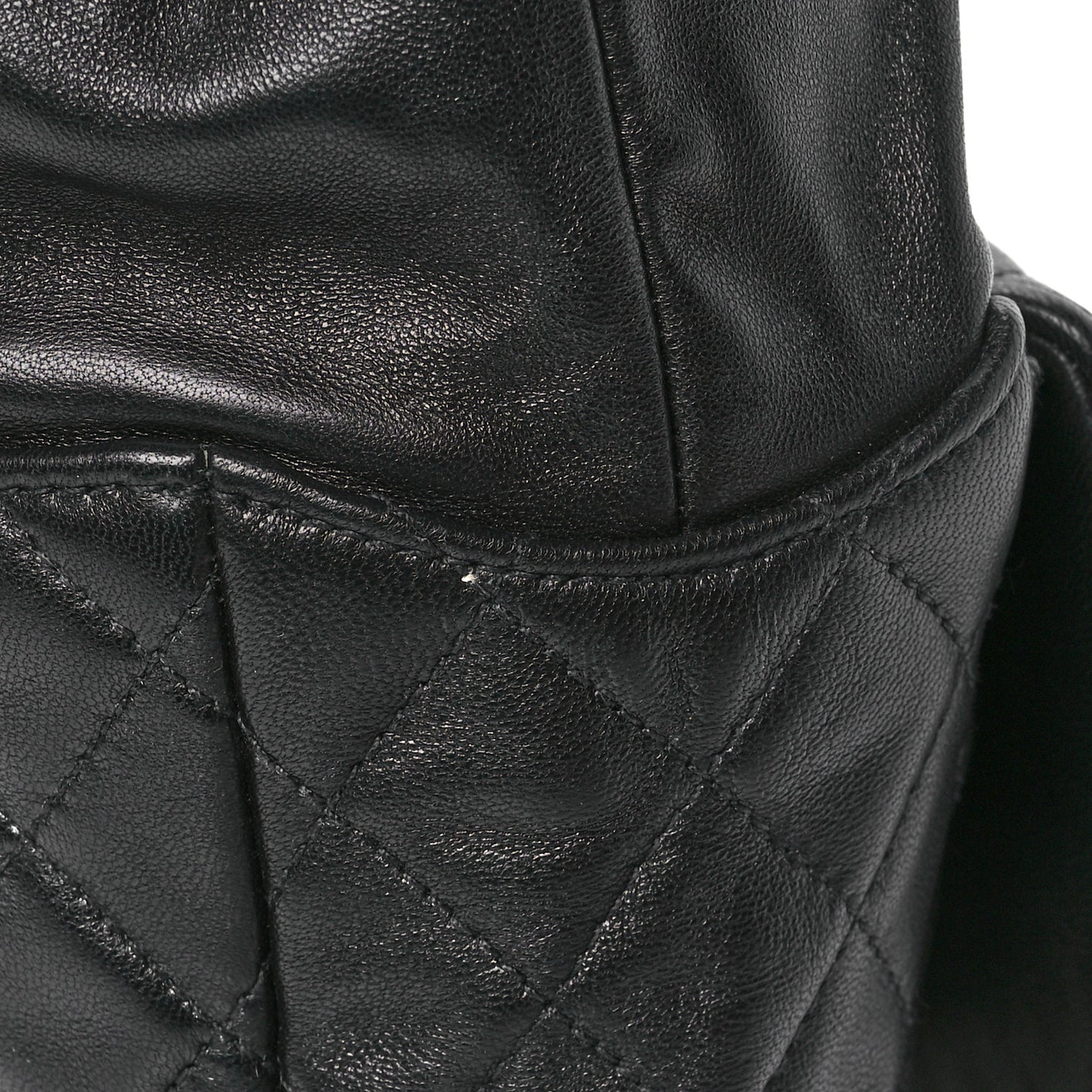Lambskin Quilted Large In Seoul Backpack Black