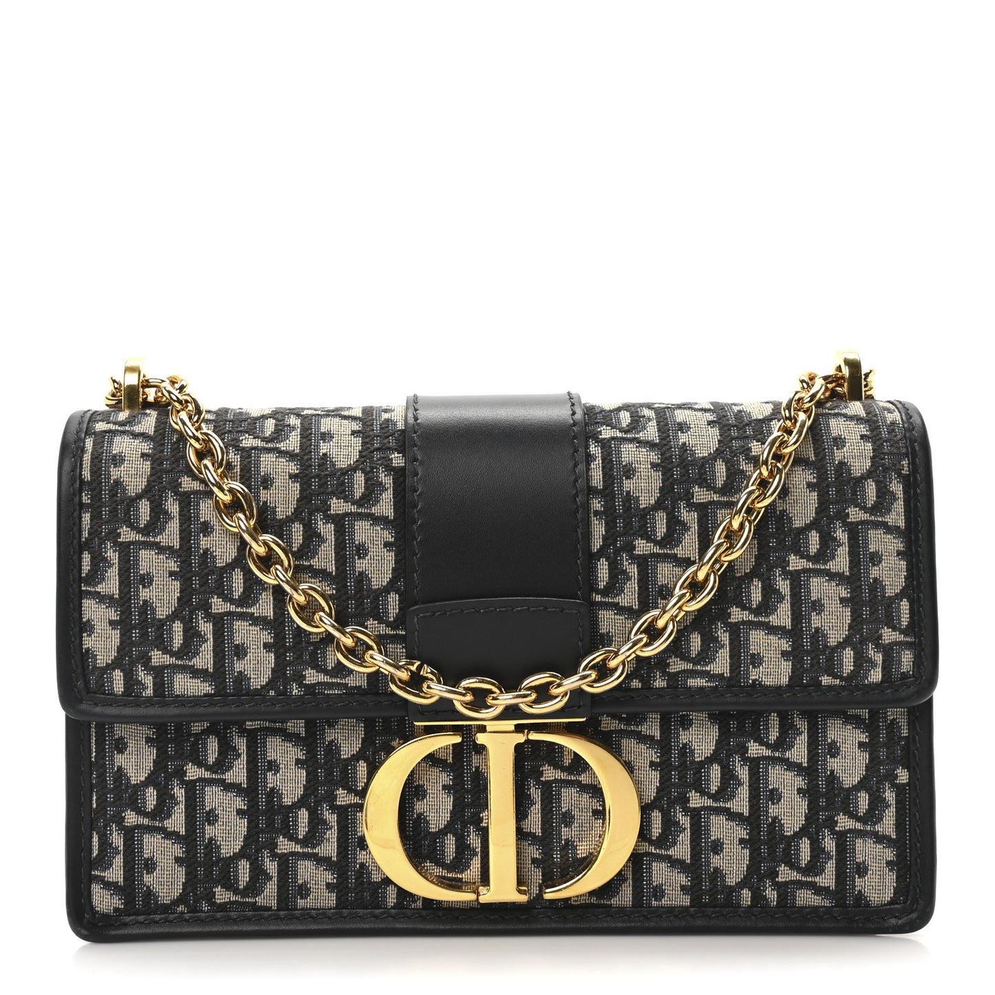 Oblique 30 Montaigne Chain Flap Bag Blue
