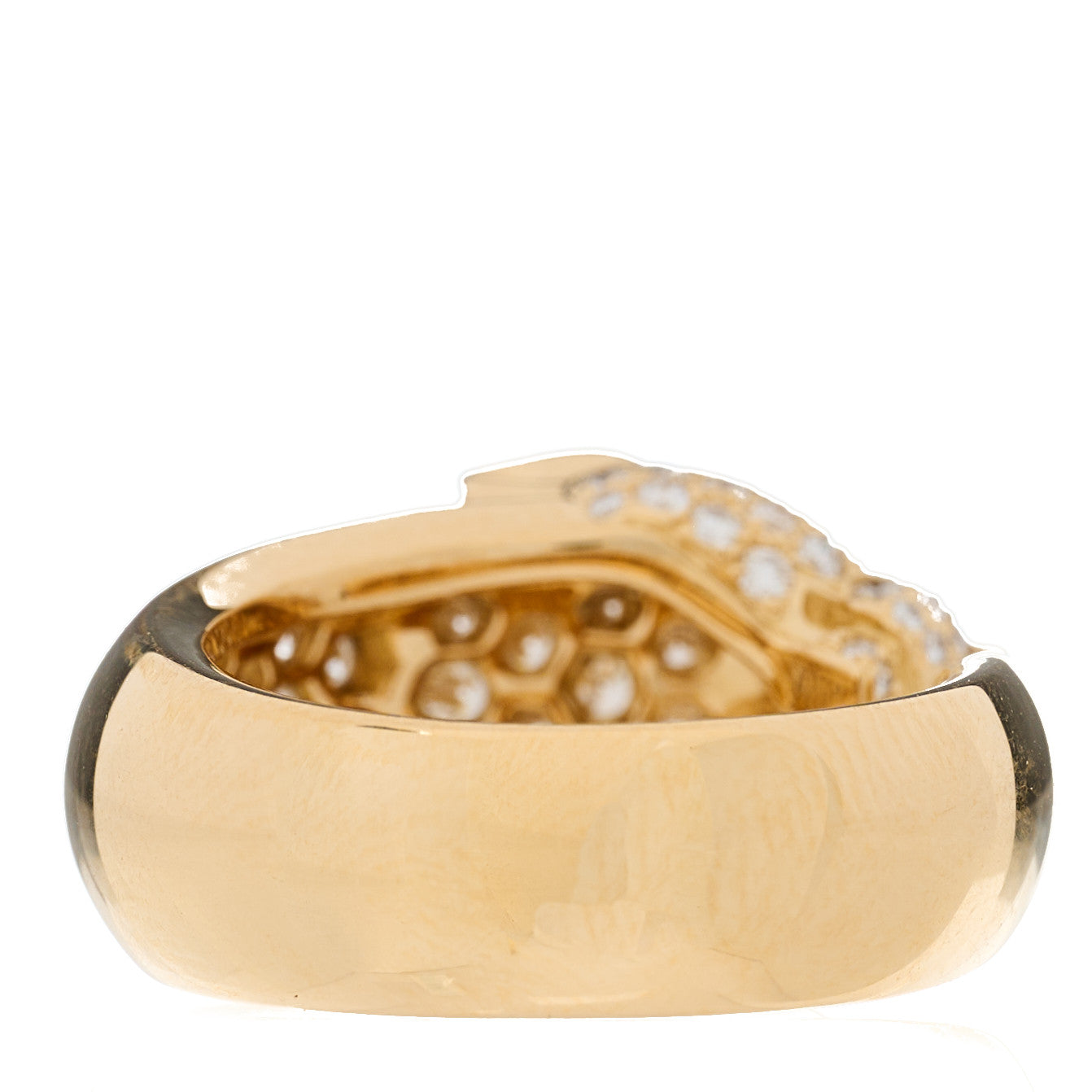 Cartier 18K Yellow Gold Diamond Tsavorite Onyx Panthere De Cartier Band Ring 48 4.5 9 of 11