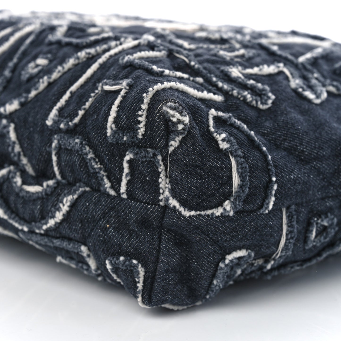 Denim Patchwork Quilted Chanel 22 Black