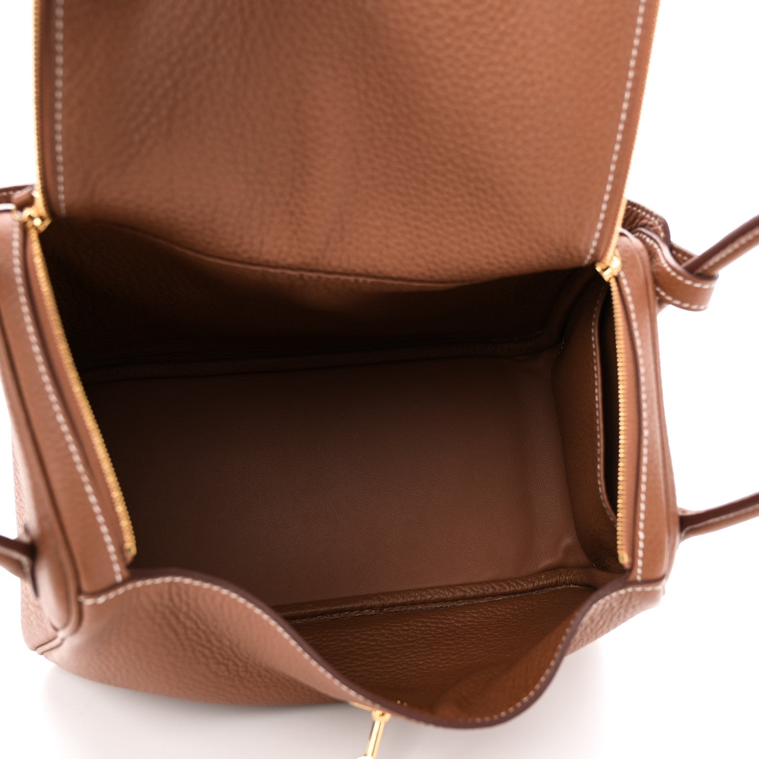 Hermes Taurillon Clemence Lindy 26 Gold 5 of 10