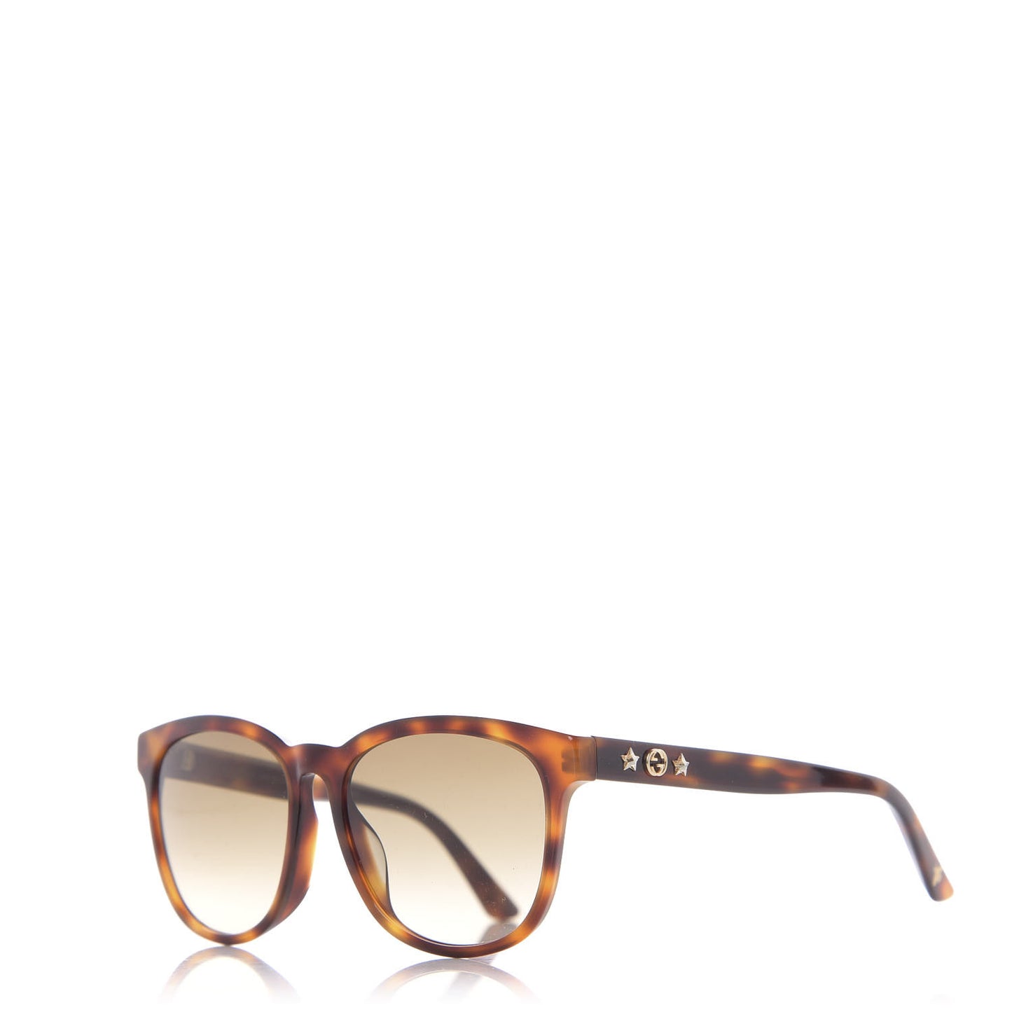 Round Frame Star Sunglasses GG0207S Tortoiseshell
