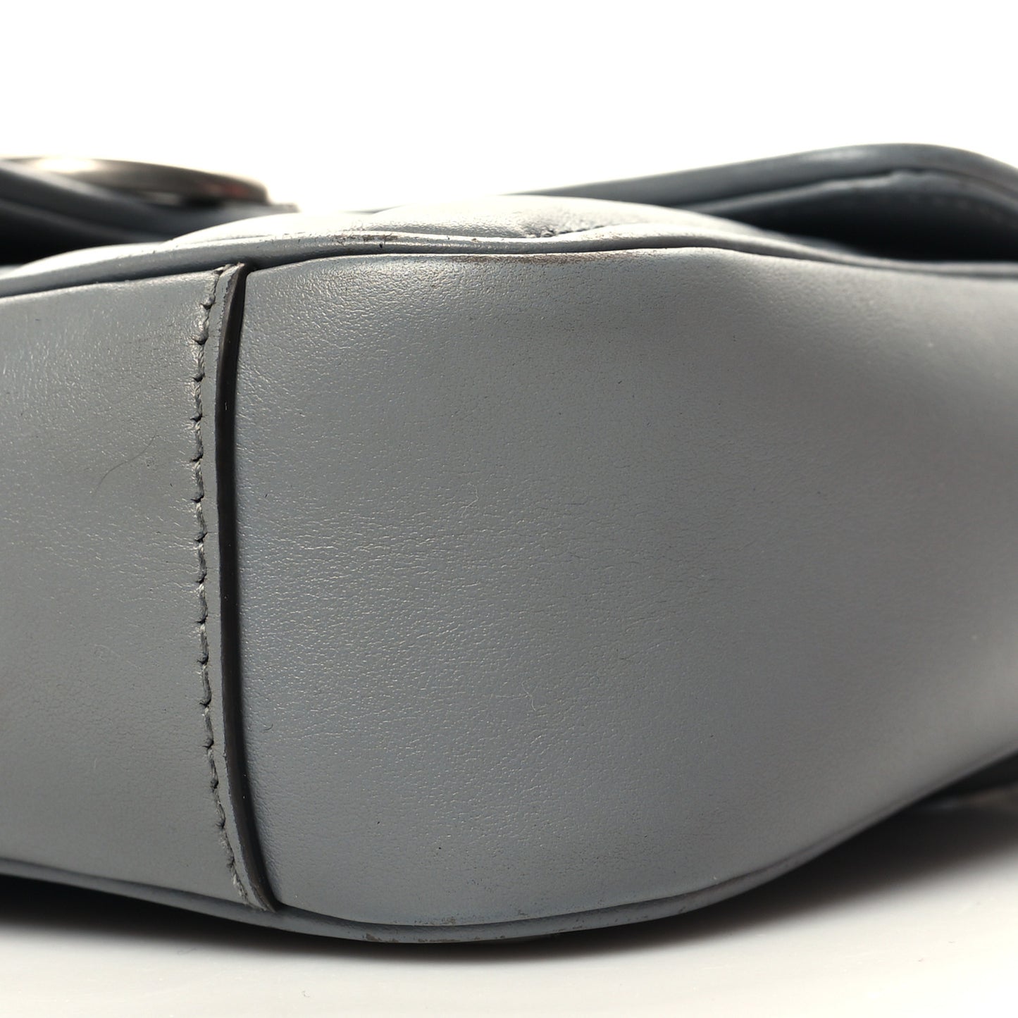 Calfskin Matelasse Aria Mini GG Marmont Shoulder Bag Deep Grey